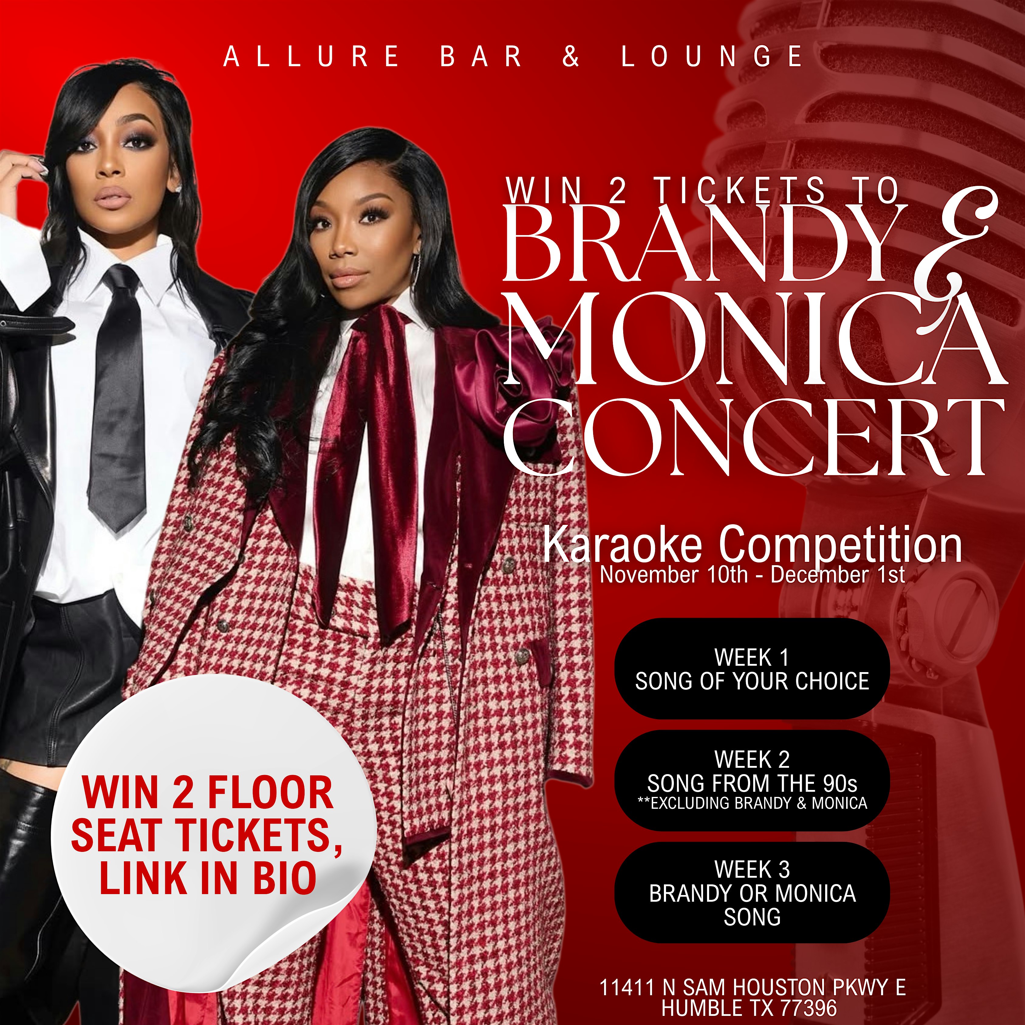 “The Boy Is Mine: Karaoke Competition” at Allure Bar and Lounge – Humble, TX
