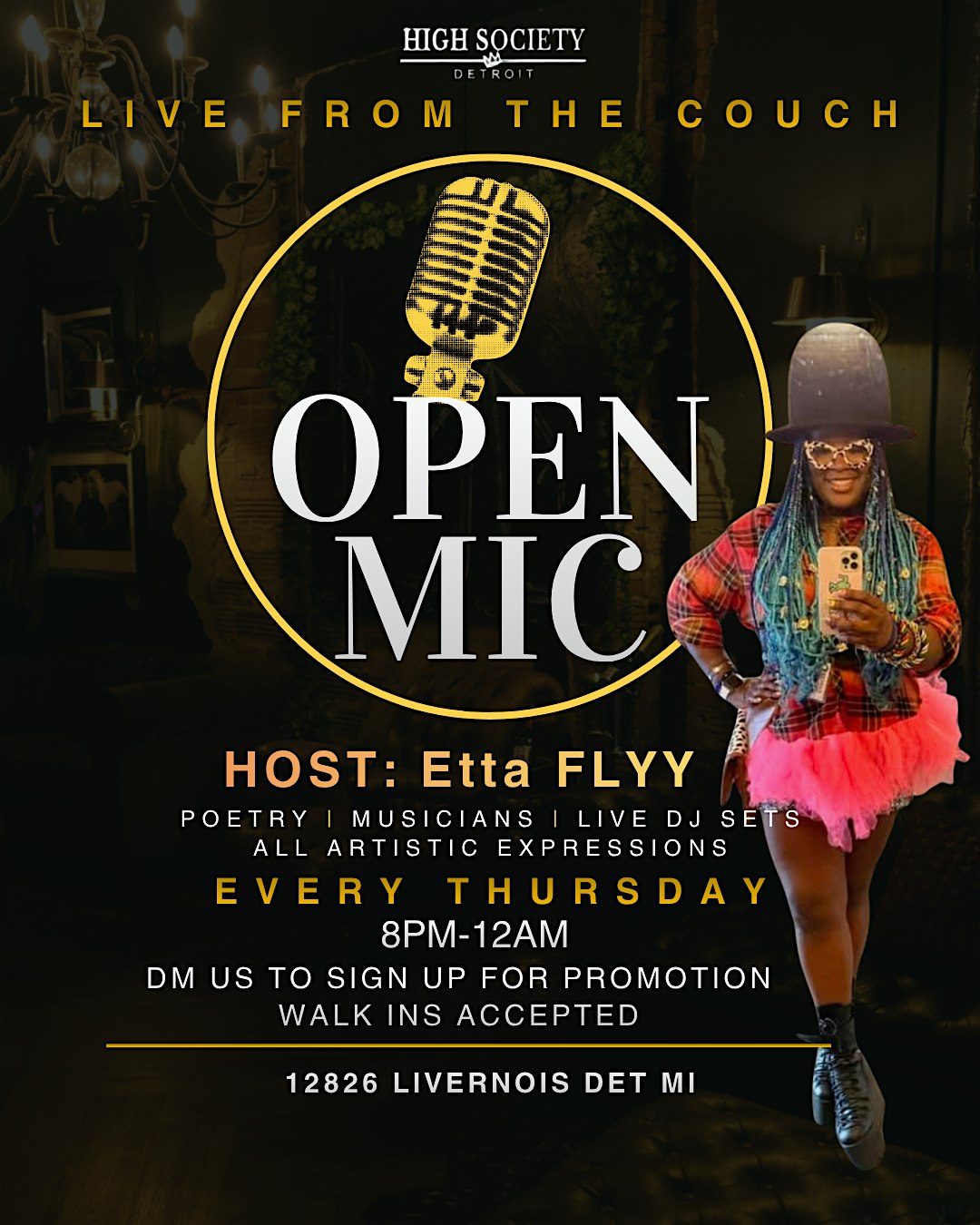 Live From the Couch at High Society Detroit – Detroit, MI