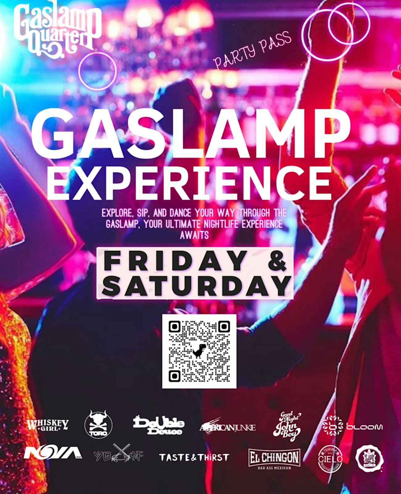 Gaslamp Experience 10 CLUBS IN 1 NIGHT – Party Pass at Good Night John Boy – San Diego, CA