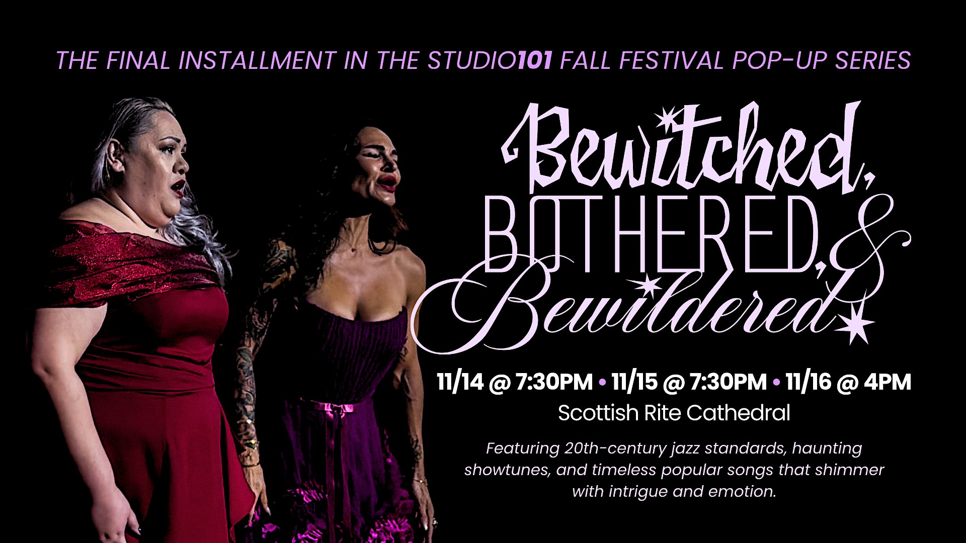 BAR & PUPUS INCLUDED Bewitched, Bothered, & Bewildered STUDIO101 Fall Fest at Scottish Rite Cathedral – Honolulu, HI