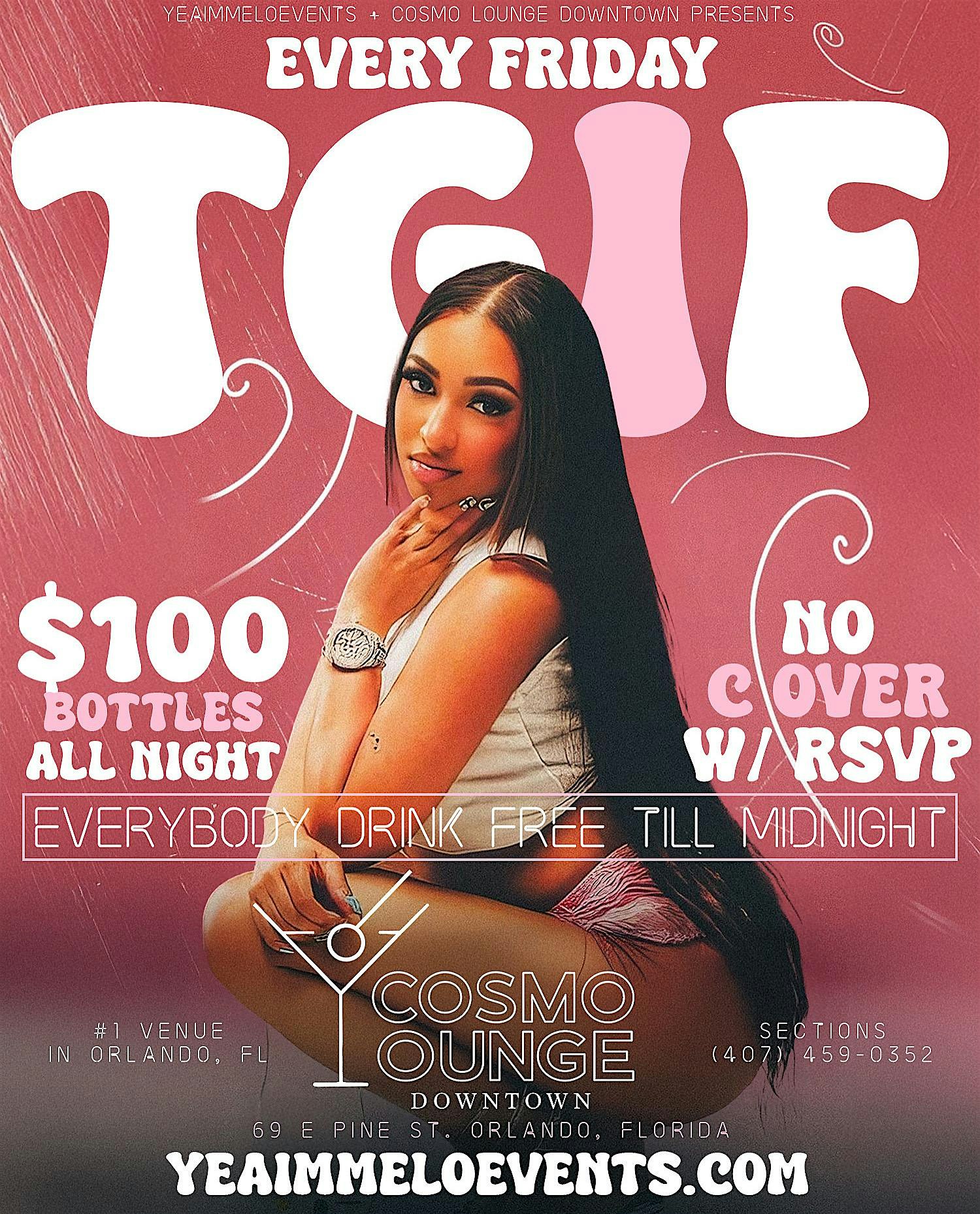 TGIF Ladies Night – Cosmo Lounge Downtown! at 69 E Pine St floor 1 – Orlando, FL