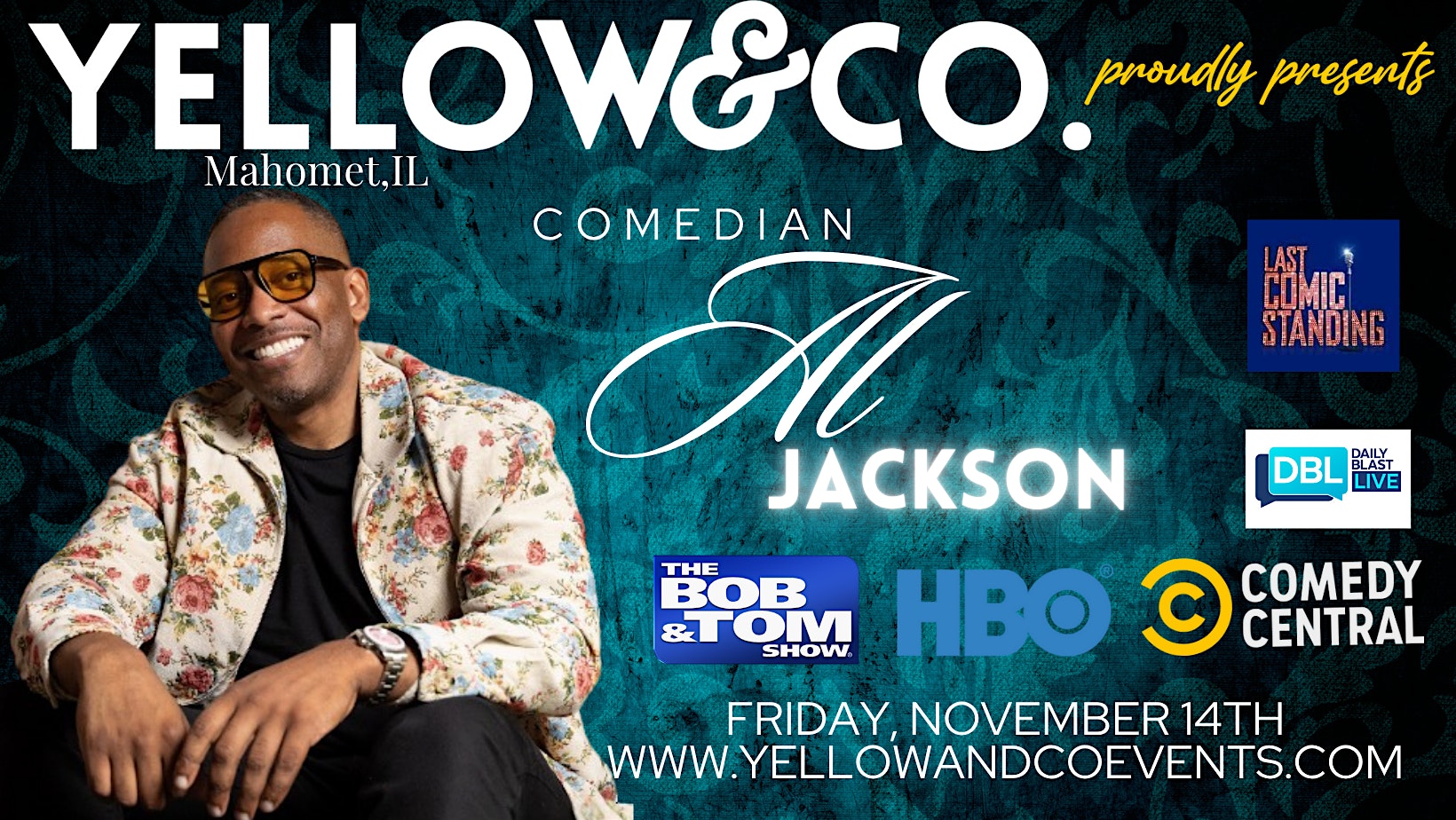 Yellow and Co. presents Comedian Al Jackson at Yellow & Co. – Mahomet, IL