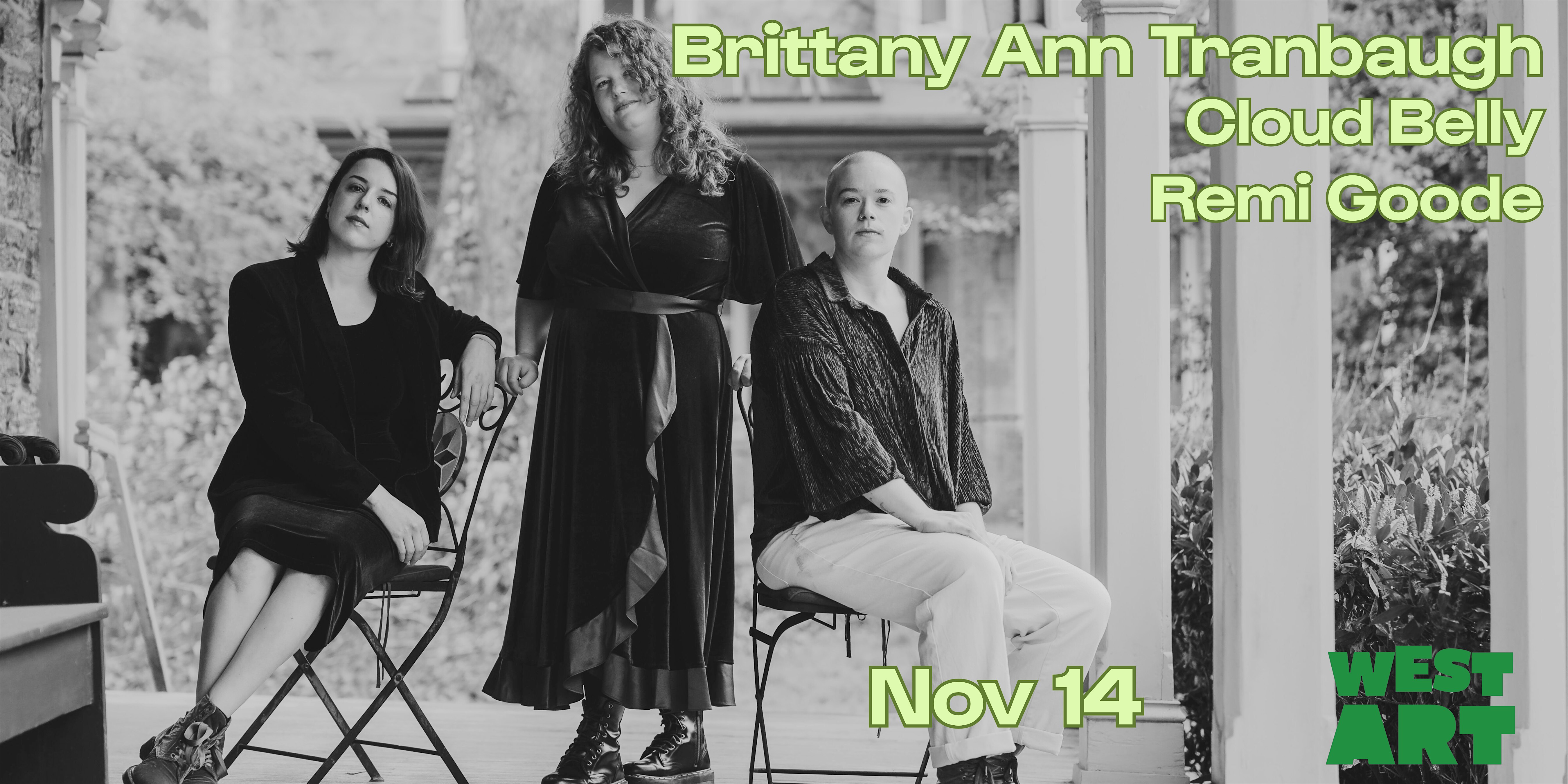 West Art welcomes Brittany Ann Tranbaugh, Cloud Belly, & Remi Goode at West Art – Lancaster, PA