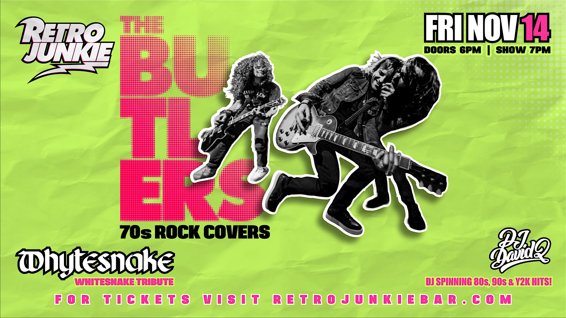 THE BUTLERS (70s Rock) + WHYTESNAKE (Whitesnake Tribute)… LIVE! at Retro Junkie – Walnut Creek, CA
