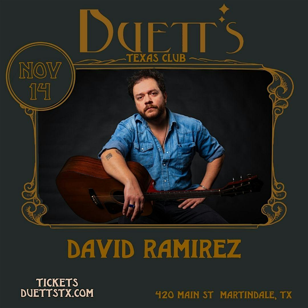 David Ramirez at Duett’s Texas Club at Duett’s Texas Club, Main Street, Martindale, TX, USA – Martindale, TX