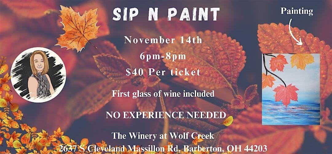 Fall Sip N Paint at Winery at Wolf Creek – Barberton, OH