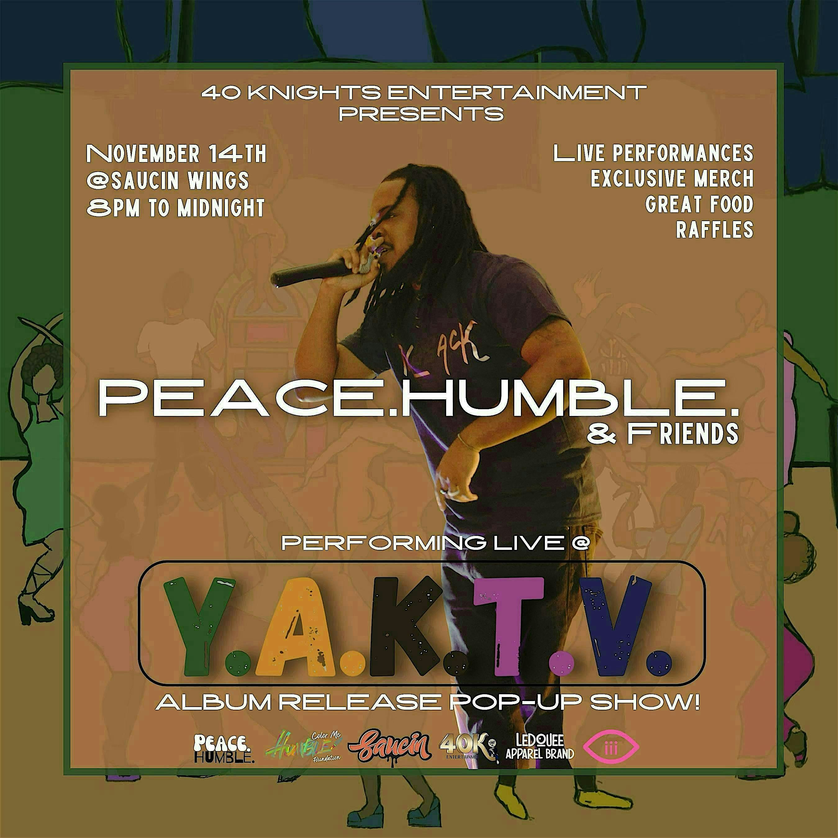 P.H.’s “Y.A.K.T.V.” Album Release Pop-Up Show! at Saucin Wings – Tampa, FL