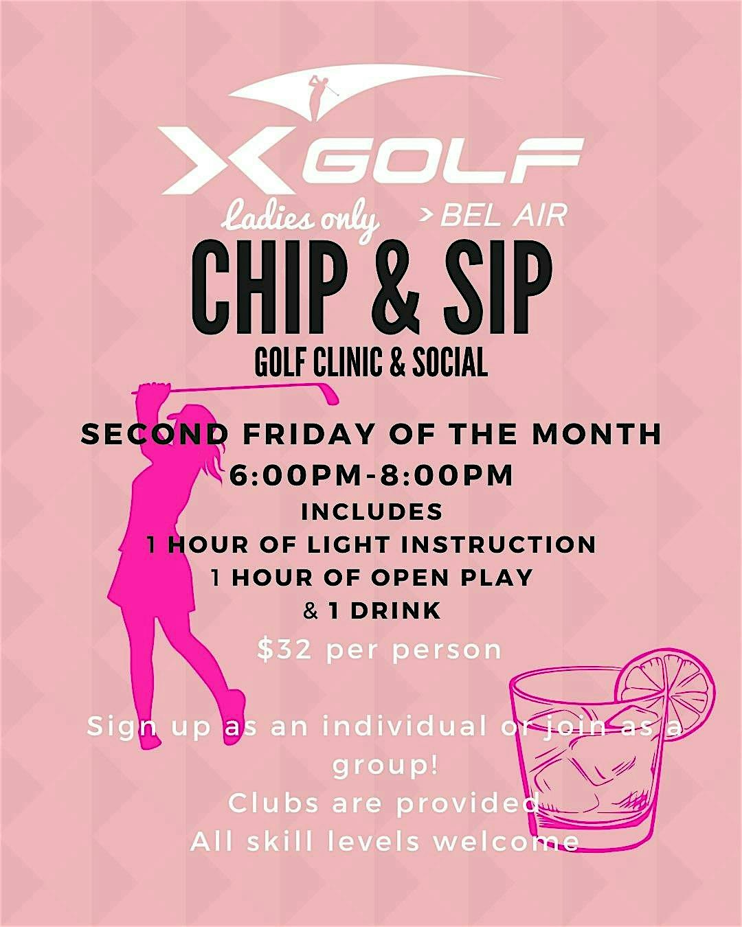 Winter Chip & Sips – Ladies Golf Clinic and Social at X-Golf Bel Air – Bel Air, MD
