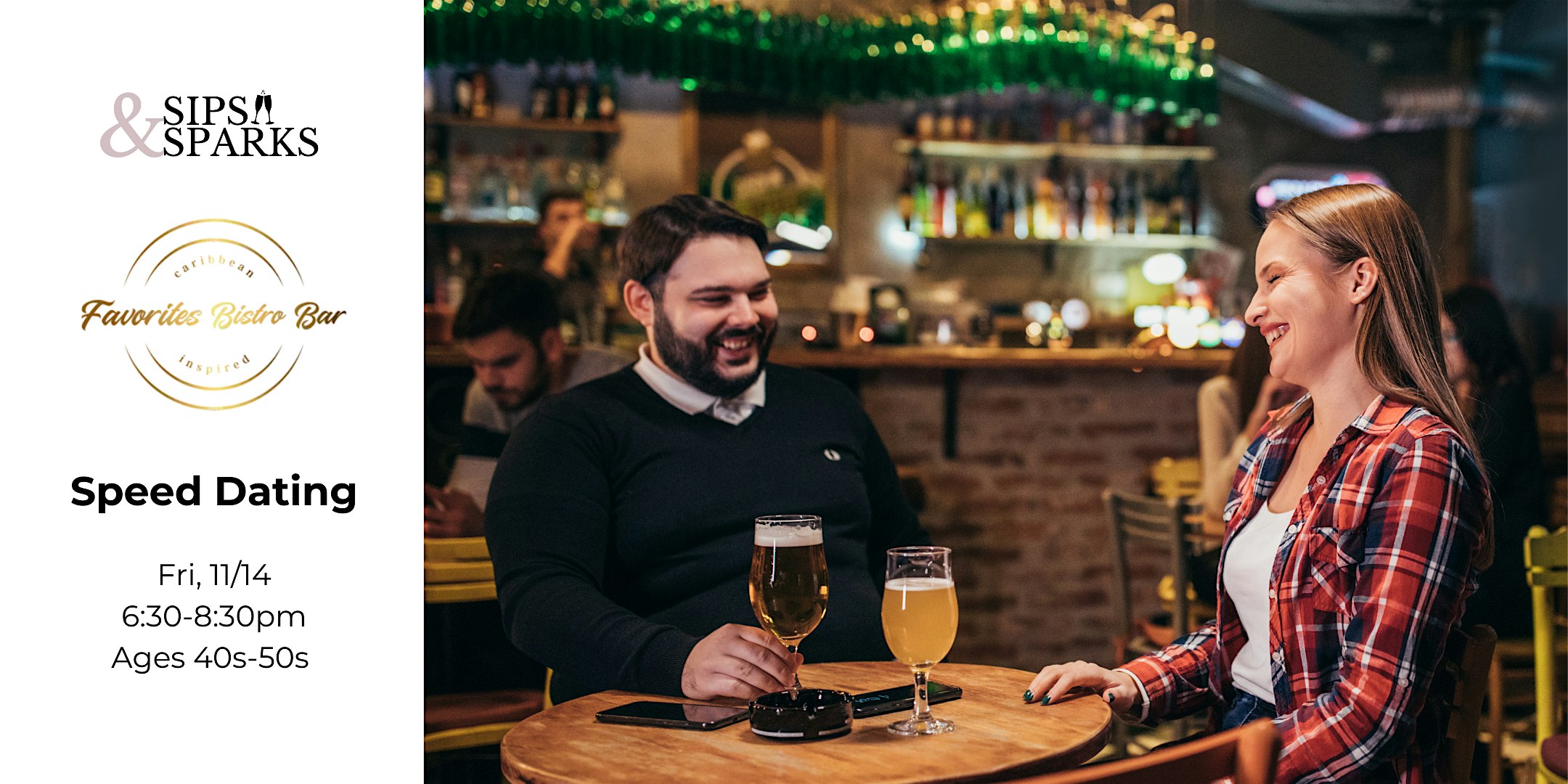 Speed Dating Ages 40s-50s in New London, CT at Favorites Bistro Bar at Favorites Bistro Bar – New London, CT