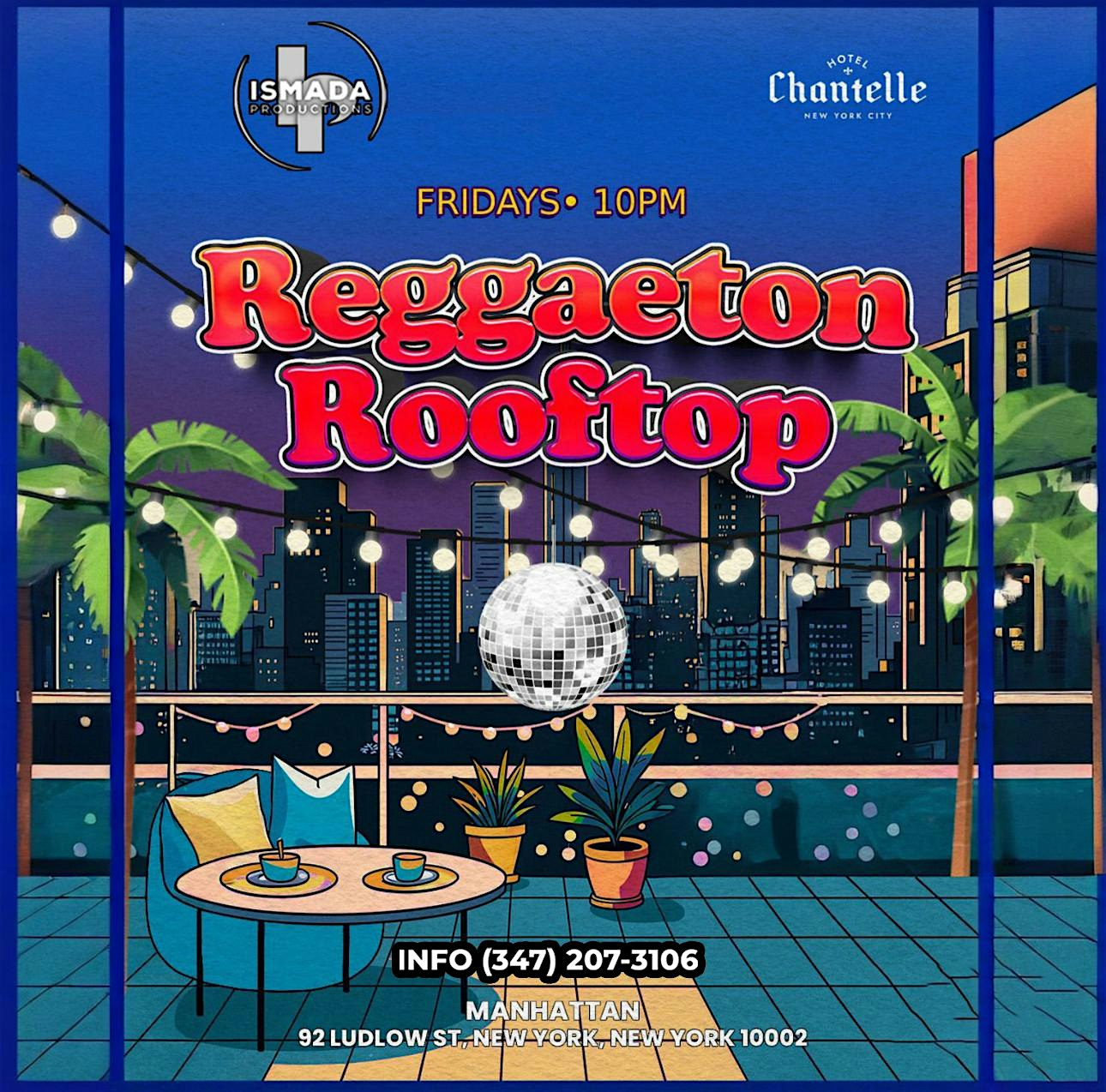 Viernes Reggaeton Rooftop Party: Hotel Chantelle NYC at Chantelle NYC – New York, NY