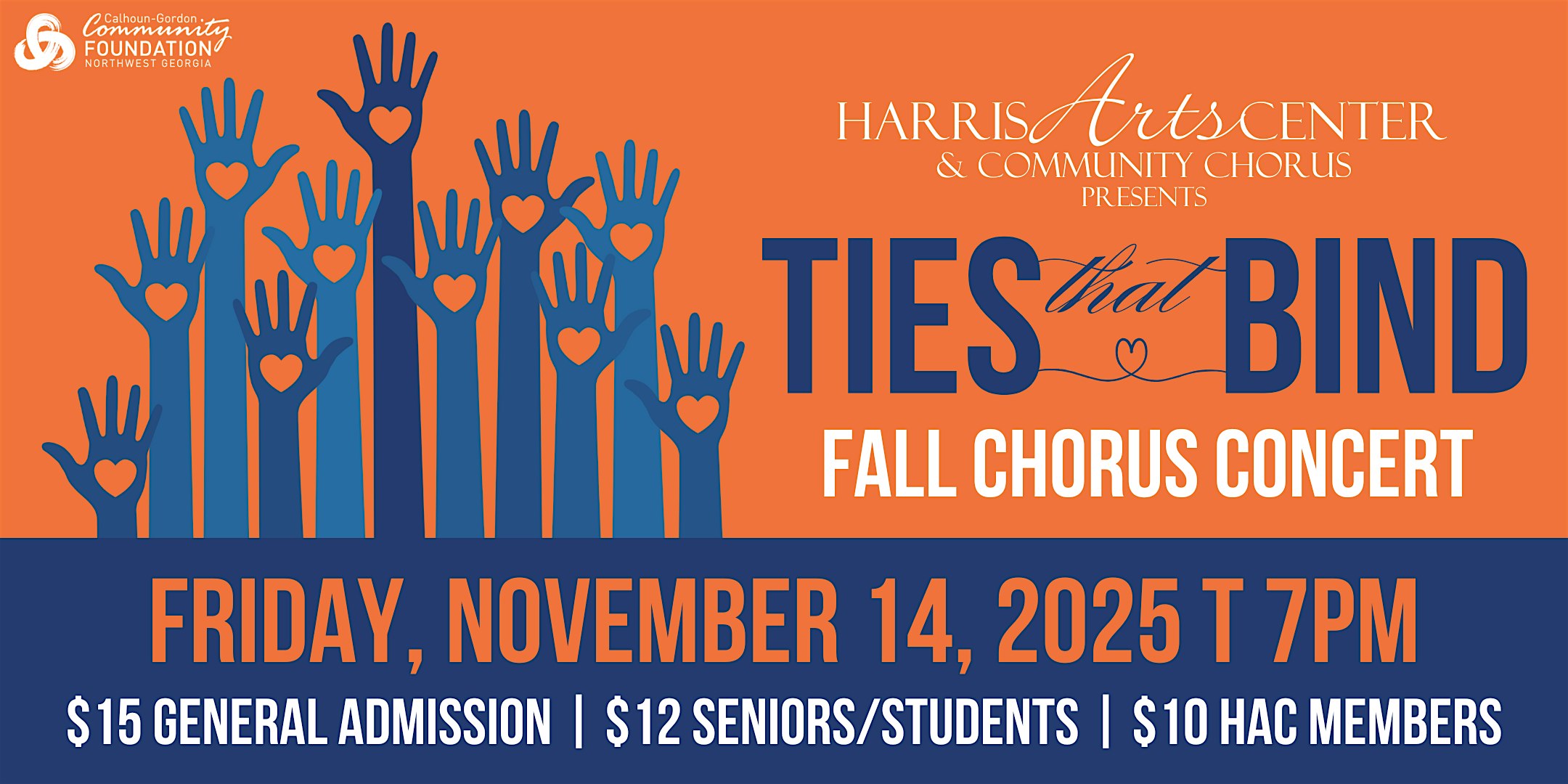 Calhoun Community Chorus presents ” Ties That Bind” – Friday at Harris Arts Center – Calhoun, GA