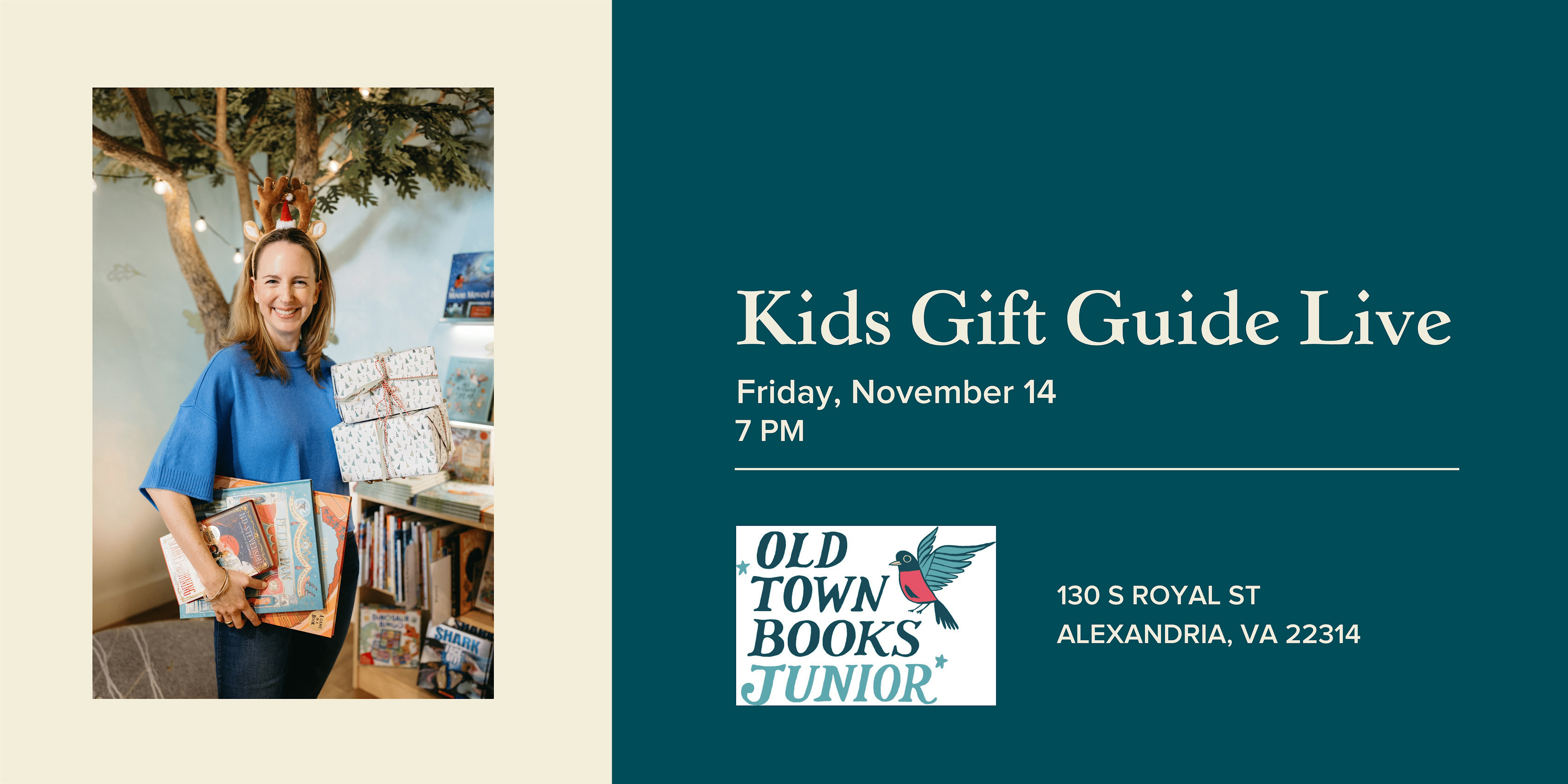 Kids Gift Guide Live – November 14 at Old Town Books – Alexandria, VA