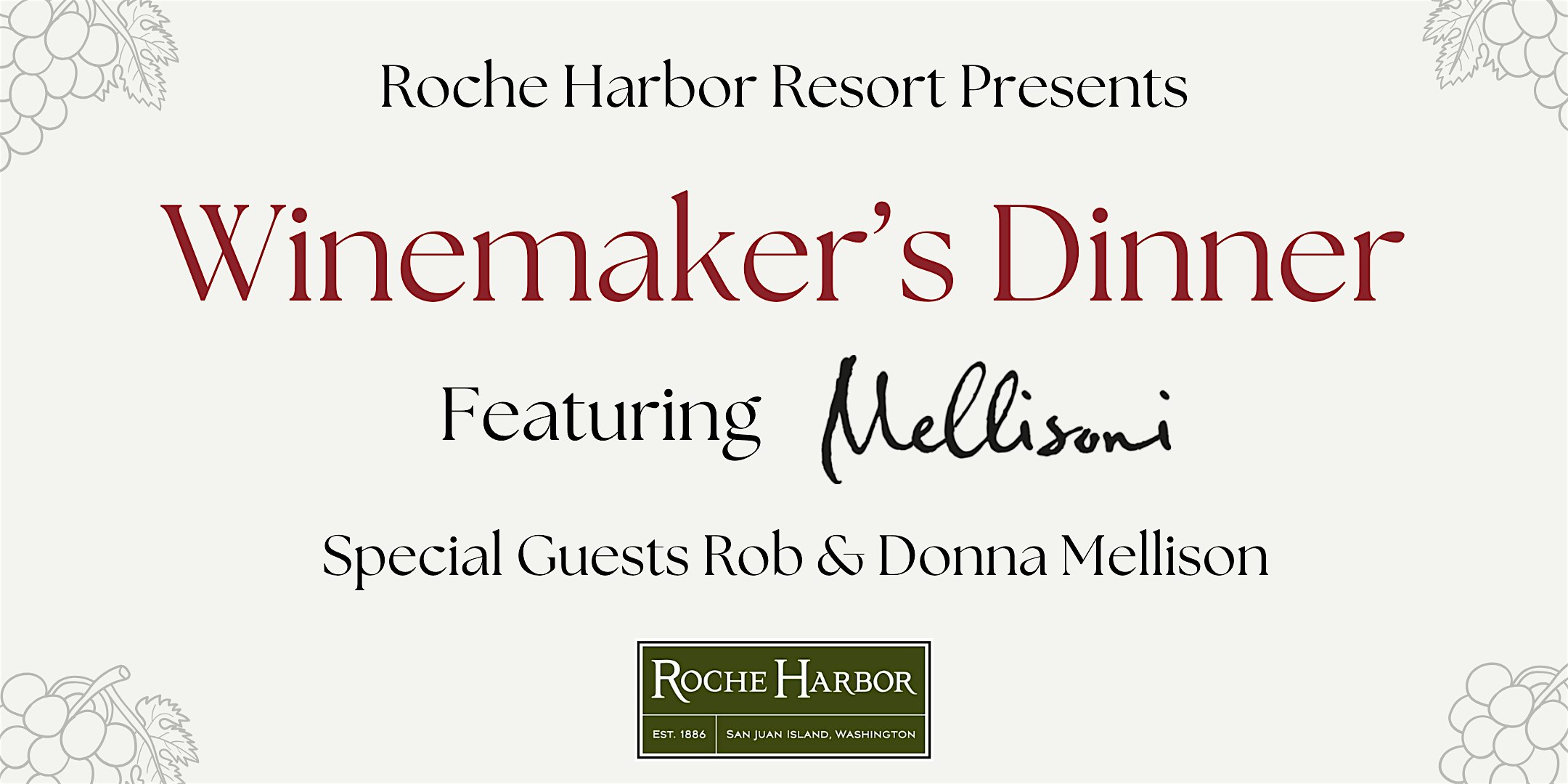 Holiday Winemakers Dinner in McMillin’s Featuring Mellisoni Vineyards at McMillin’s Dining Room – Friday Harbor, WA