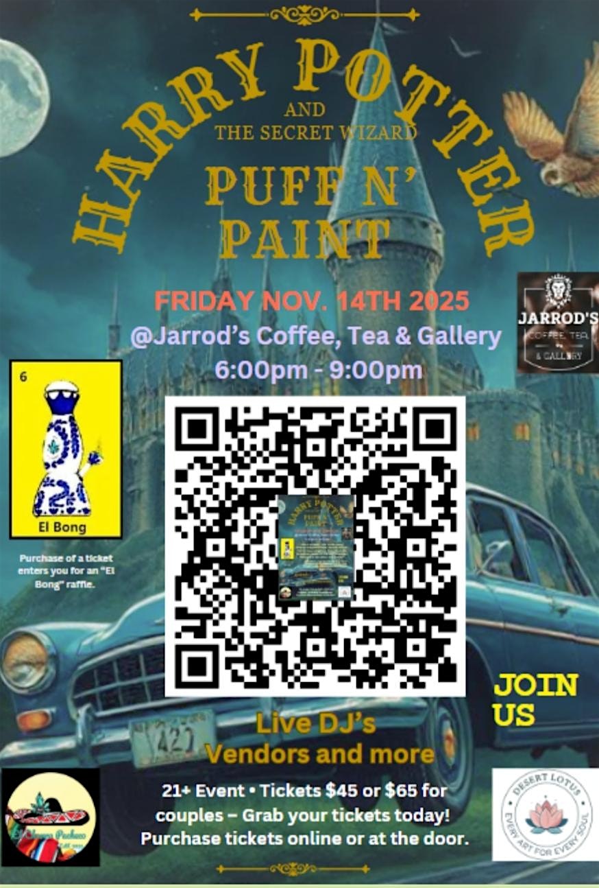 Harry Potter Puff N’ Paint at Jarrod’s Coffee, Tea, & Gallery – Mesa, AZ
