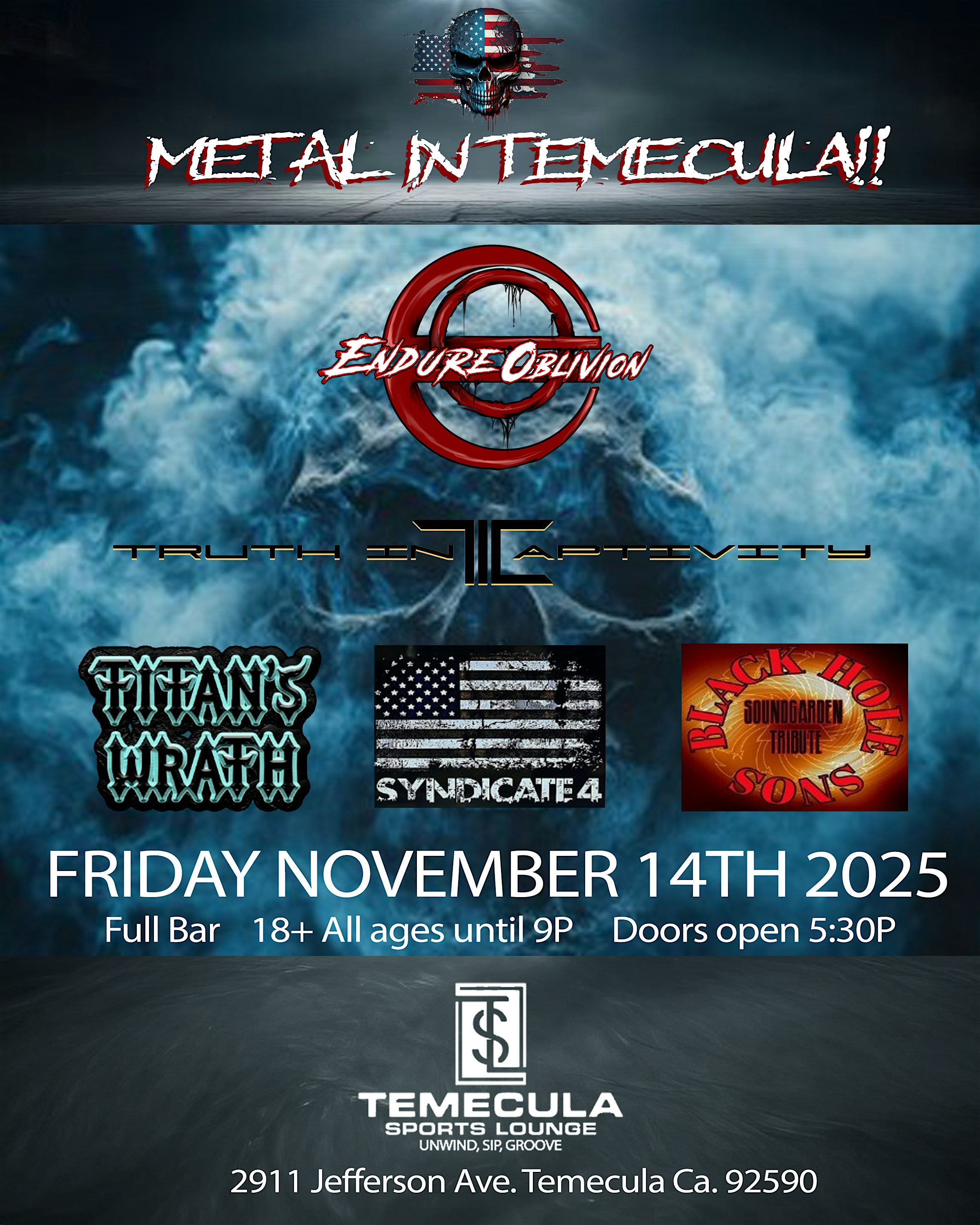 Metal Mayham in Temecula at Temecula Sports Lounge/Restaurant – Temecula, CA