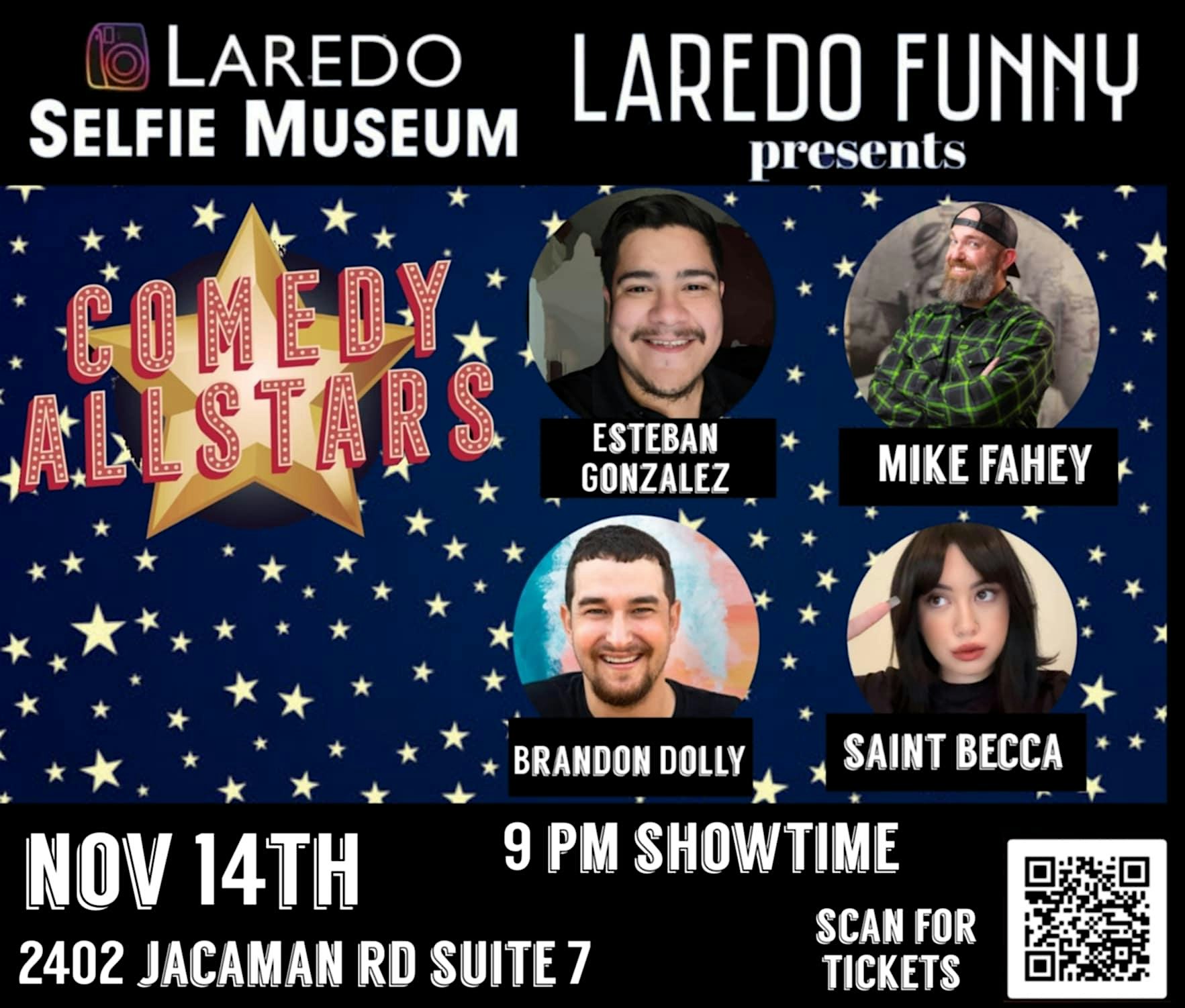 Laredo Funny presents the South Texas Comedy All-Stars at Laredo Selfie Museum – Laredo, TX