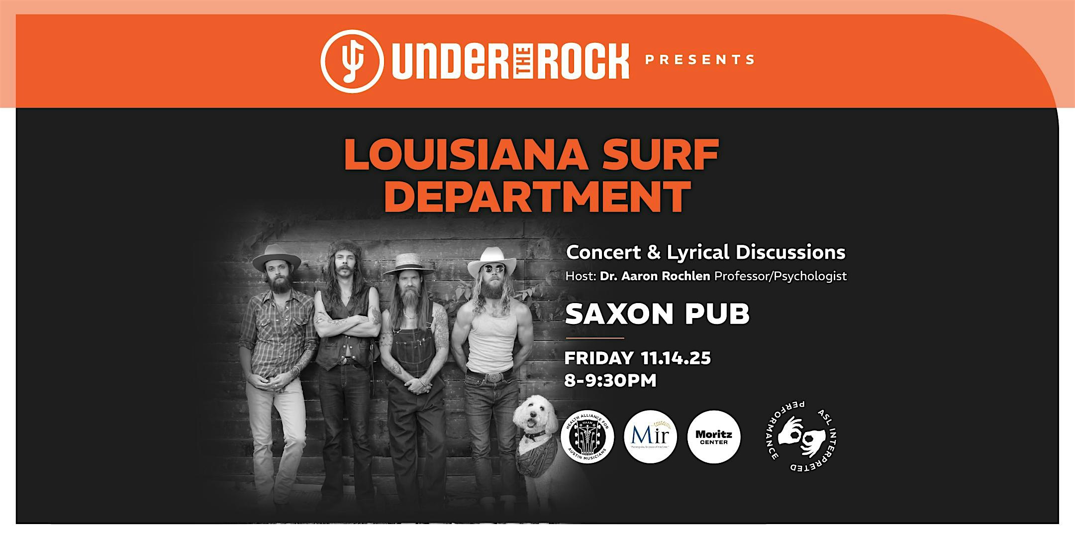 Under The Rock Presents: Louisiana Surf Department at Saxon Pub 2025 – Austin, TX