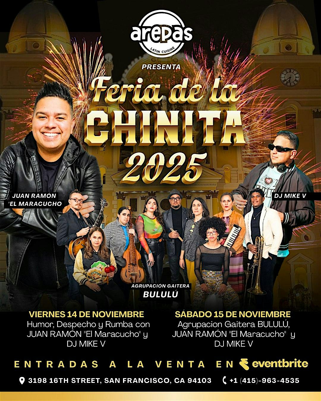 Feria de la Chinita 2025 · Arepas San Francisco! Friday Nov 14! at 3198 16th St – San Francisco, CA