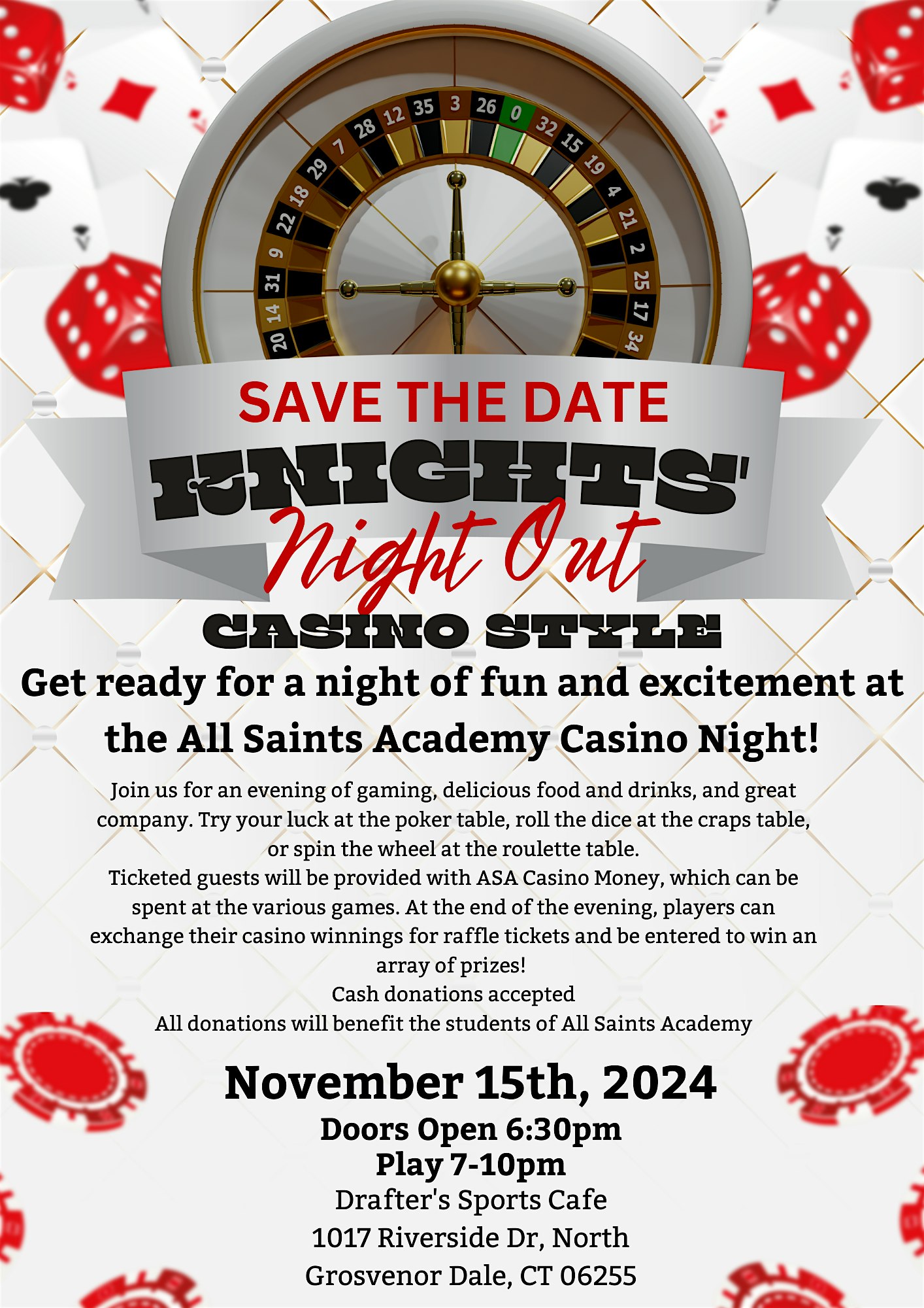 Knights’ Night Out-Casino Style at The Mill @ French River – Webster, MA