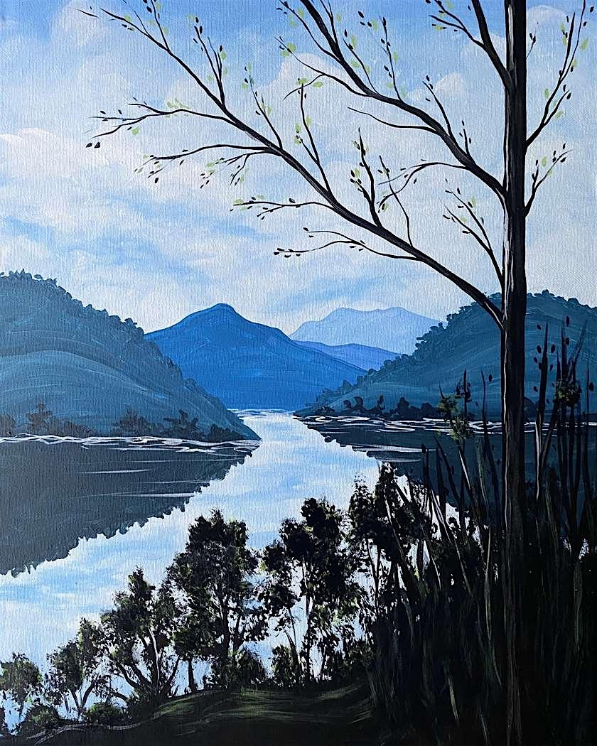 Paint and Sip -Great Smokey Mountain – St. Charles, IL at Pinot’s Palette St. Charles, IL – St. Charles, IL