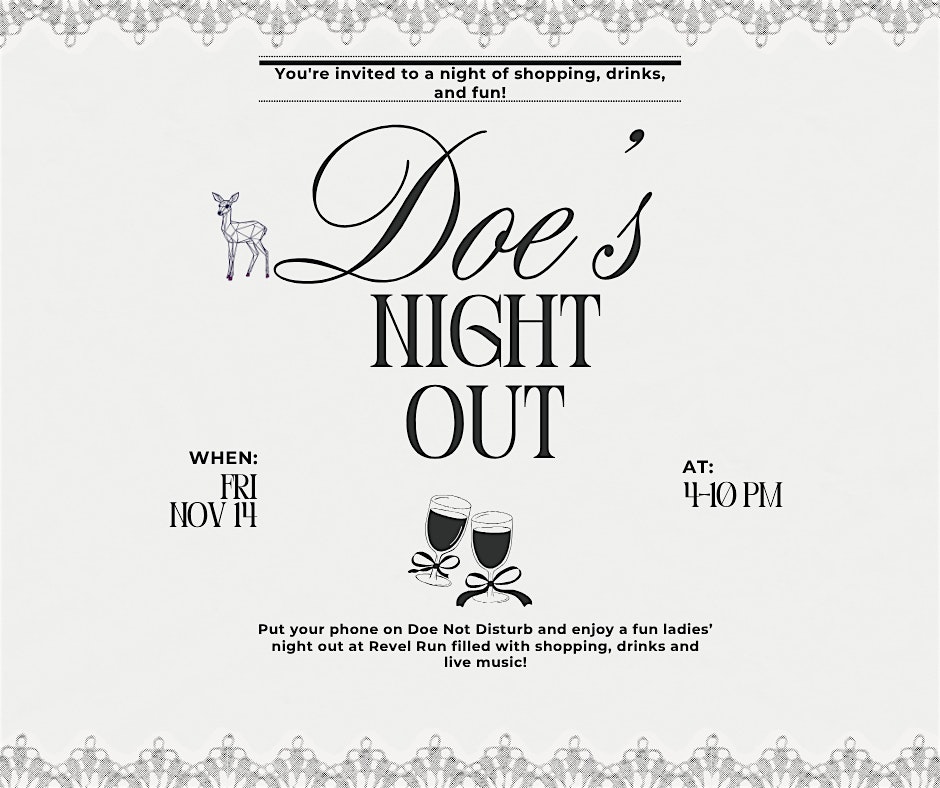 Doe’s Night Out at Revel Run – Chelsea, MI