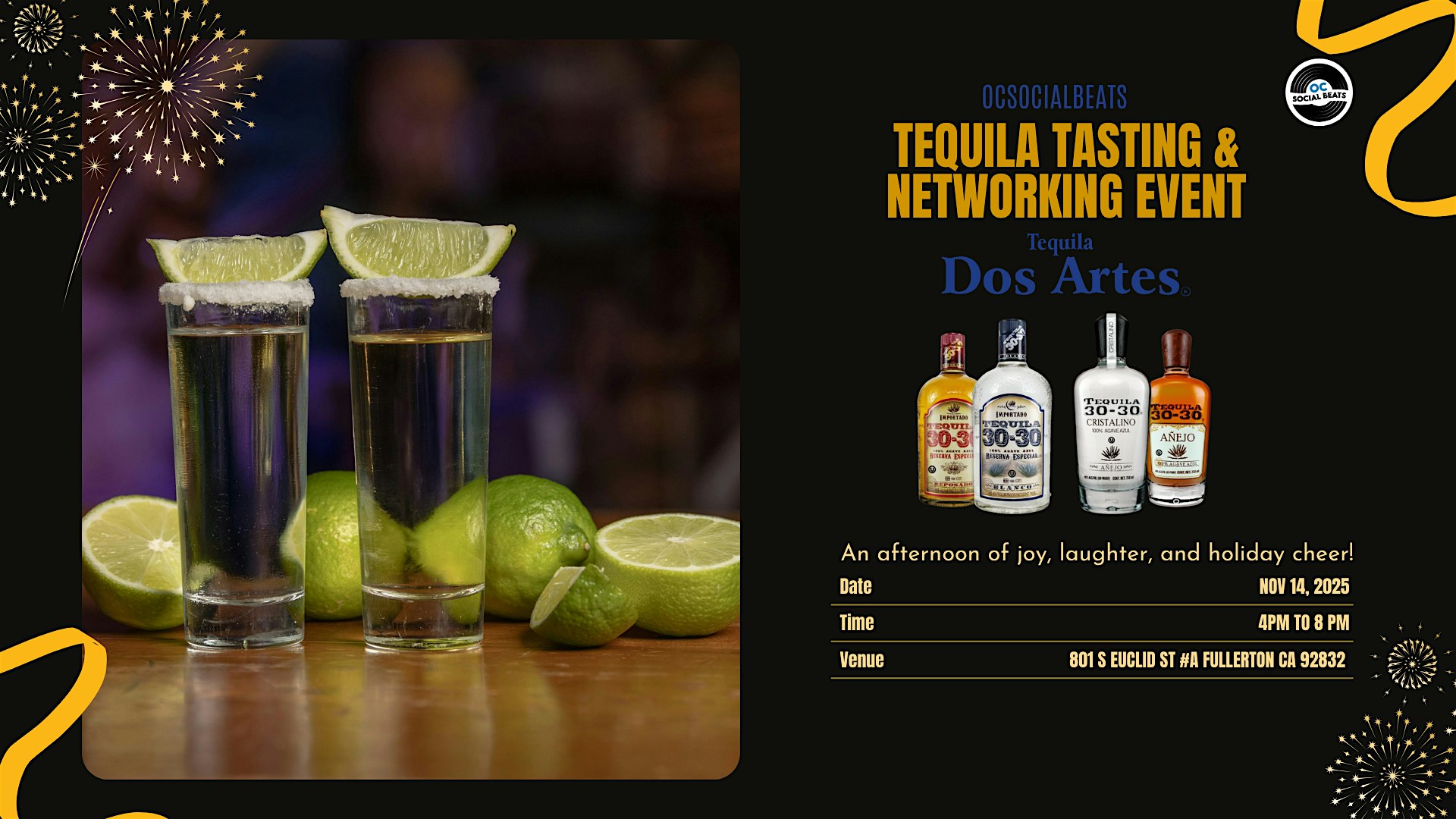 Tequila Tasting & Networking event at 801 S Euclid St suite a – Fullerton, CA
