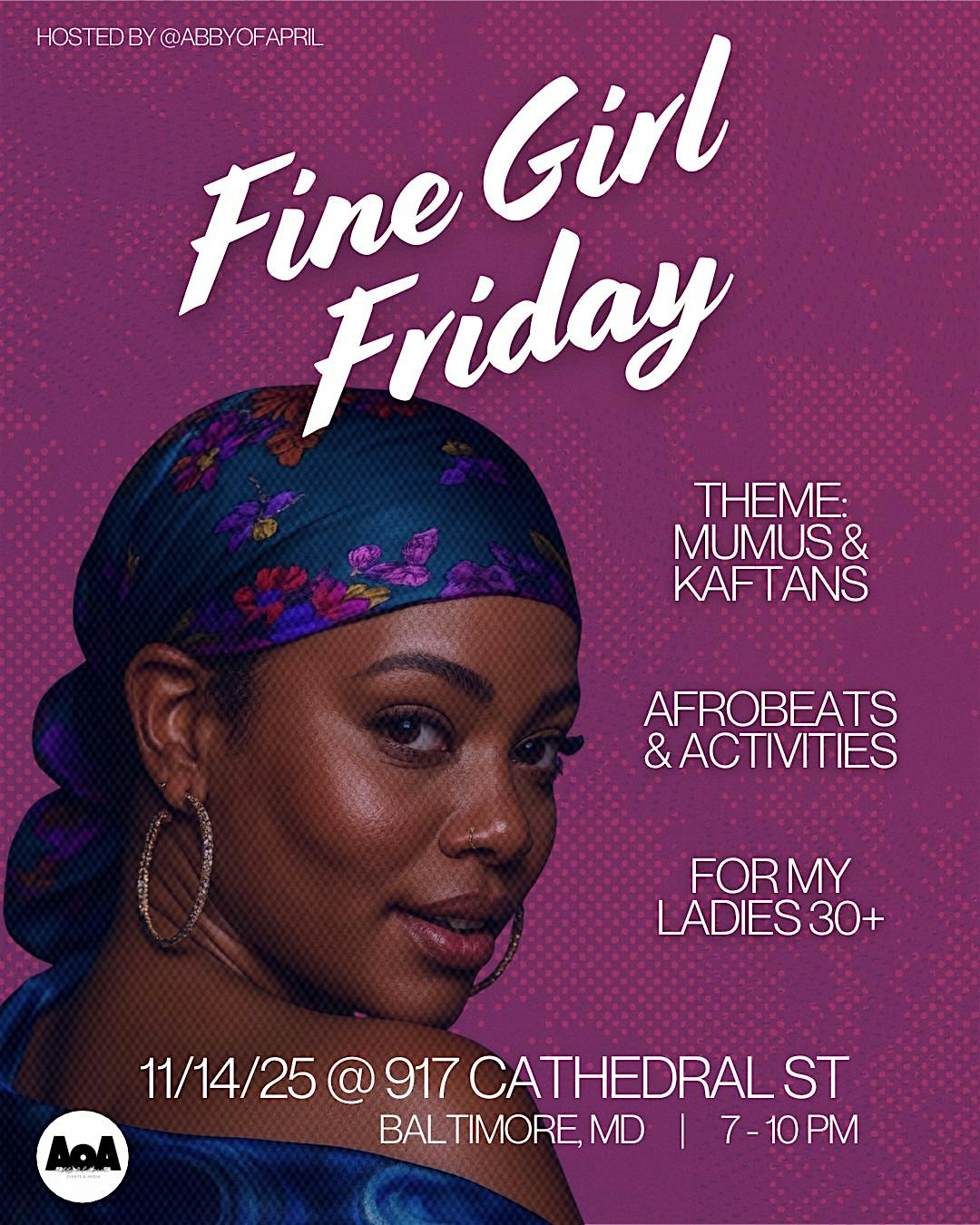 Fine Girl Friday – Ladies Mixer, Afrobeats & Mumus at 917 Cathedral St – Baltimore, MD