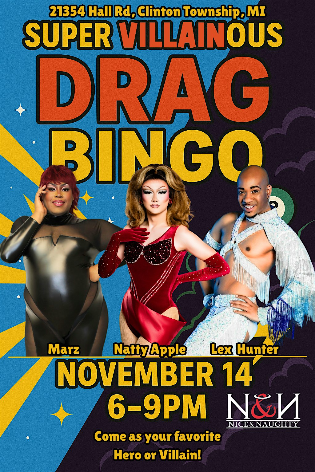 Super Villainous Drag Bingo Clinton Township at 21354 Hall Rd – Clinton Township, MI