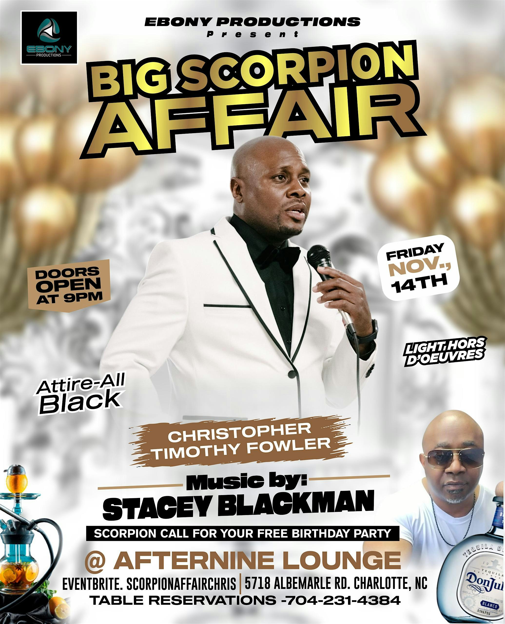BIG SCORPION AFFAIR at After Nine Bar and Lounge – Charlotte, NC