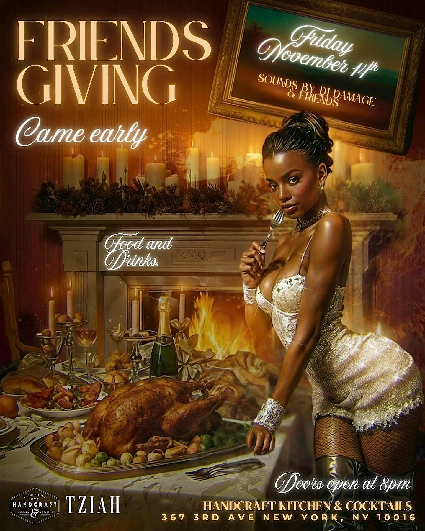 FRIENDS GIVING CAME EARLY at Handcraft kitchen and cocktails – New York, NY