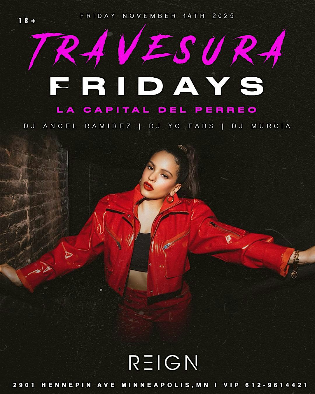 NOCHE DE REGGAETON AT REIGN 18+ at Reign Night Club – Minneapolis, MN