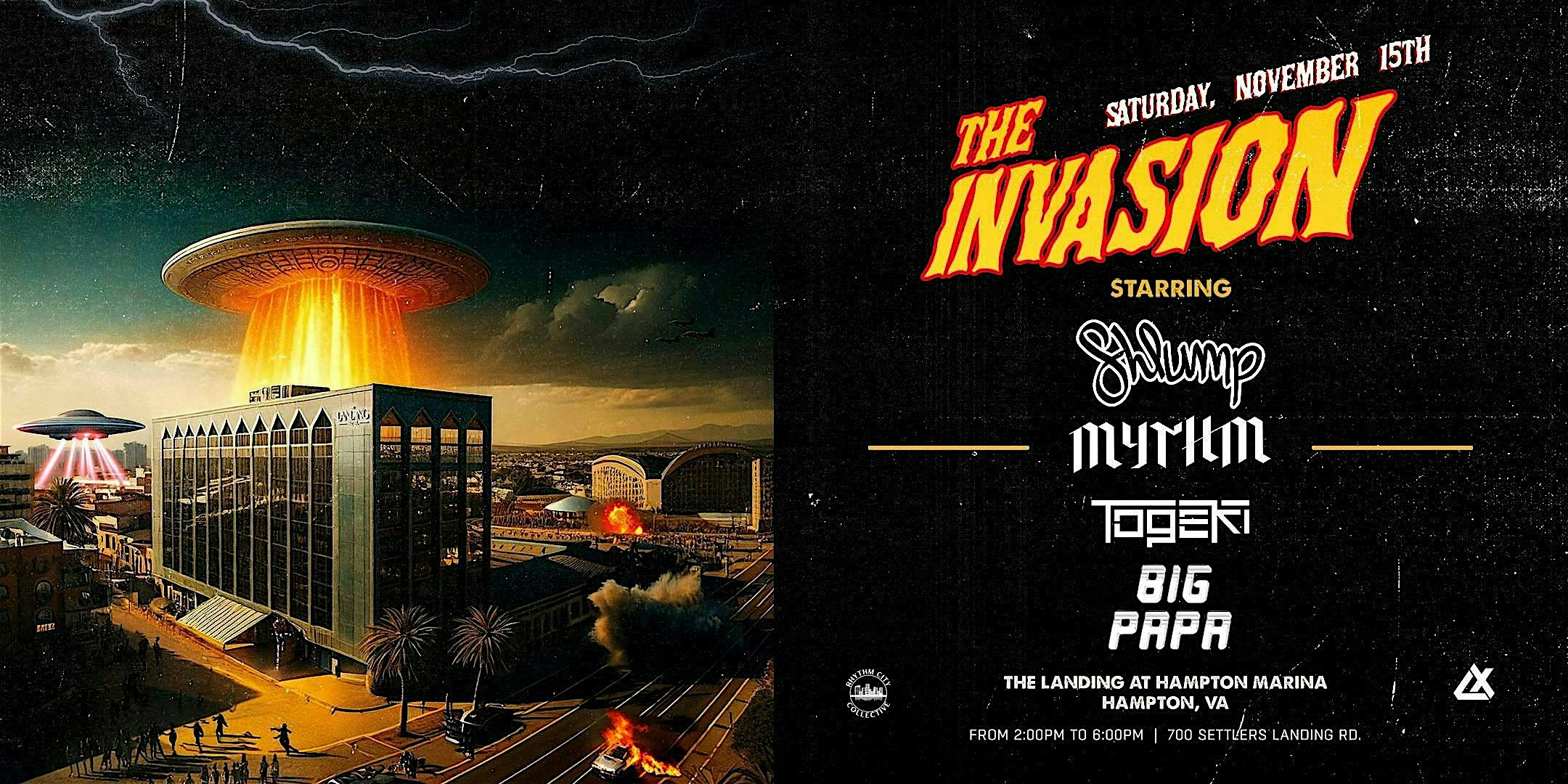 THE INVASION – Zeds Dead Weekend in Hampton VA at The Landing at Hampton Marina, Tapestry Collection by Hilton – Hampton, VA