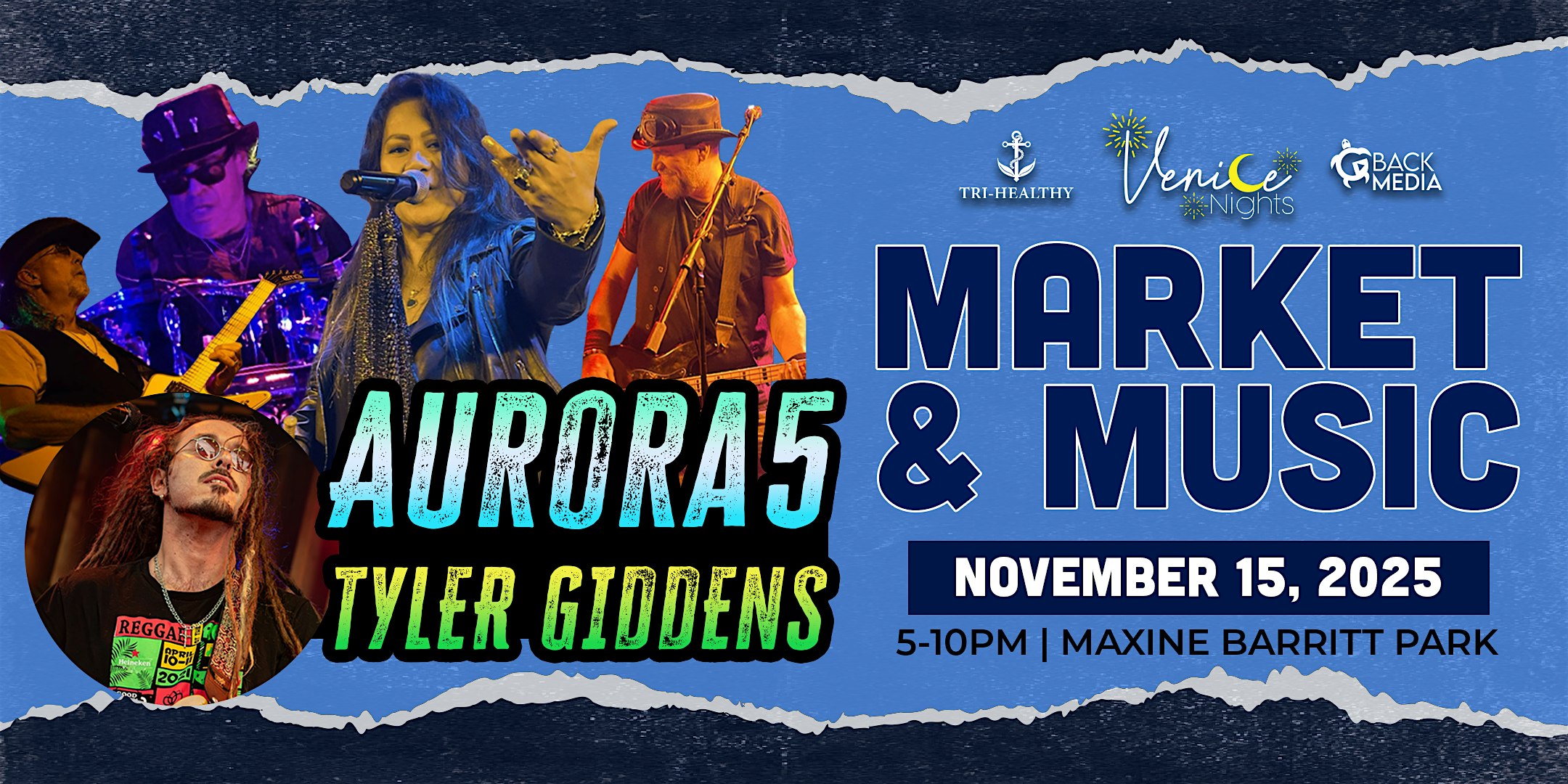 Venice Nights Market • Free Live Music & Night Market (NOV 15) at Maxine Barritt Park – Venice, FL