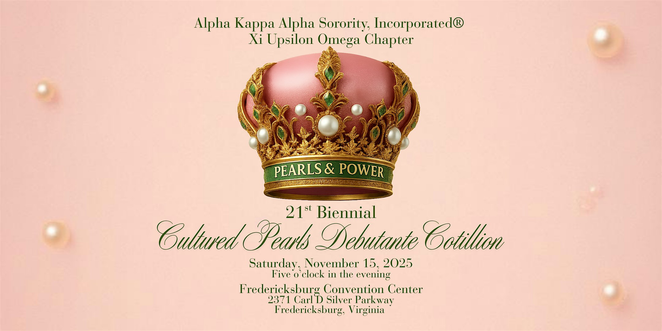 2025 Cultured Pearls Debutante Cotillion at Fredericksburg Convention Center – Fredericksburg, VA
