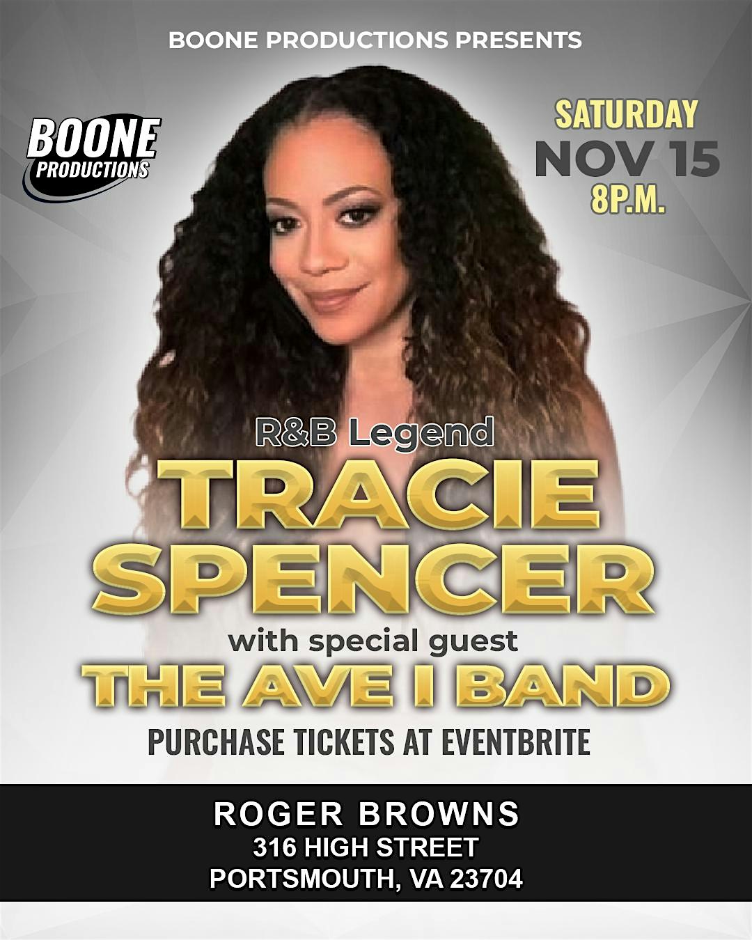 R&B Legend Tracie Spencer at Roger Browns Restaurant and Sports Bar – Portsmouth, VA