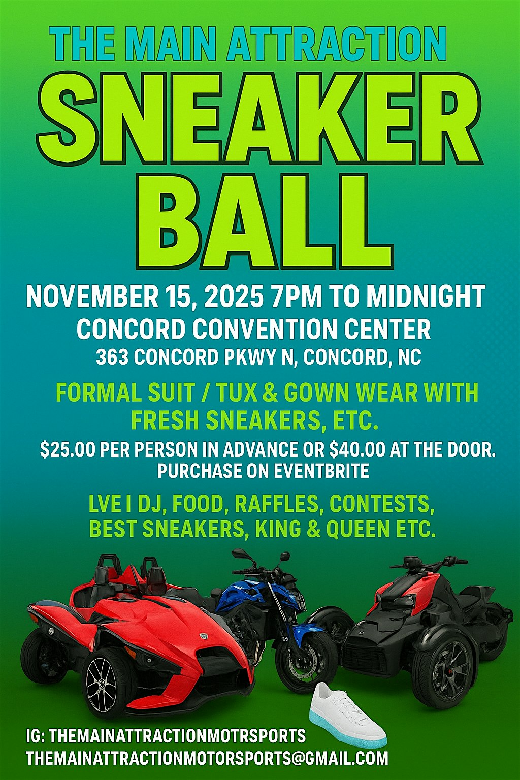The Main Attraction 1 Year TG Blessed in Anniversary SNEAKER BALL at Concord Event Center – Concord, NC