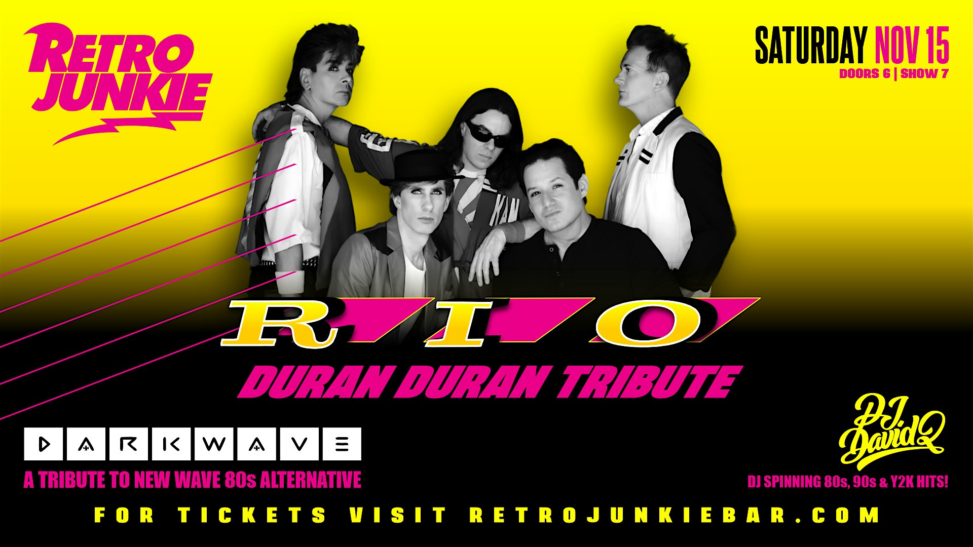 RIO (Duran Duran Tribute) + DARKWAVE (80s Hit Covers)… LIVE! at Retro Junkie – Walnut Creek, CA