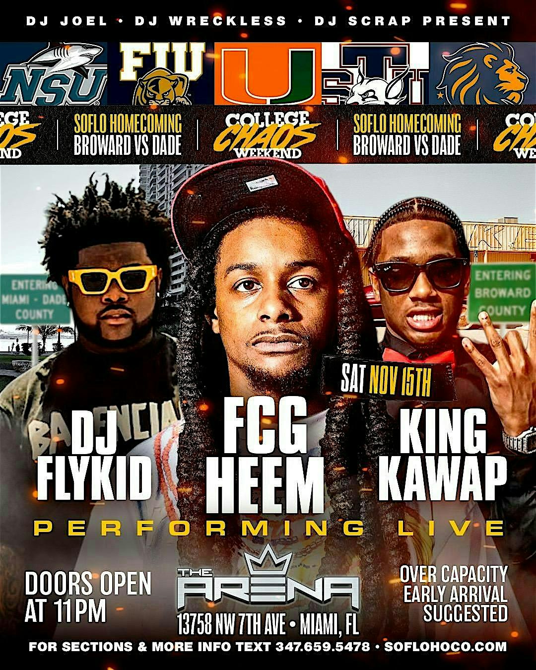 BROWARD VS DADE: FCG HEEM PERFORMING LIVE at The Arena – Miami, FL
