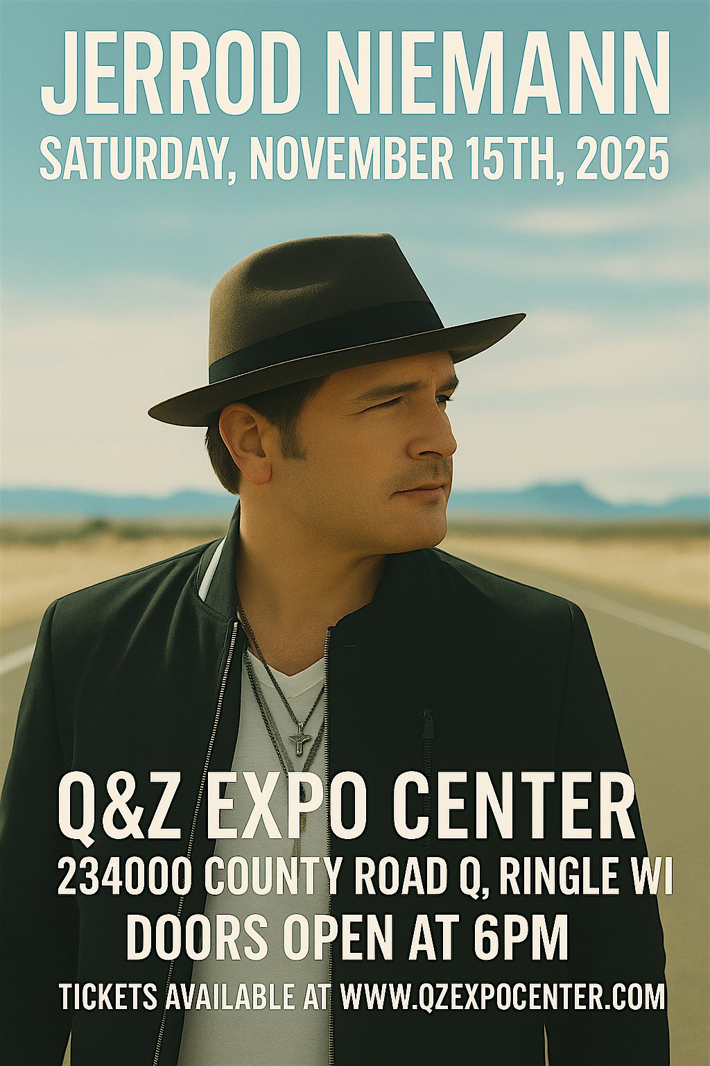 Jerrod Niemann, with special guests Soul Whiskey & Jackson Taylor at The Q & Z Expo Center – Ringle, WI