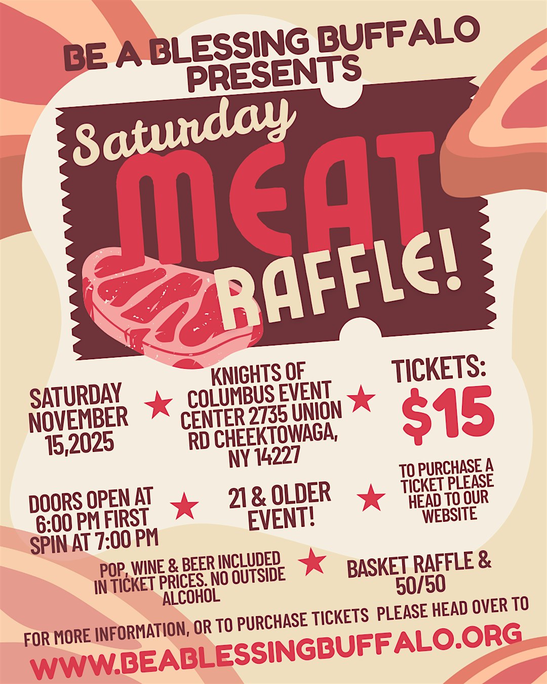 Be a Blessing Buffalo Meat Raffle at Knights of Columbus – Cheektowaga, NY