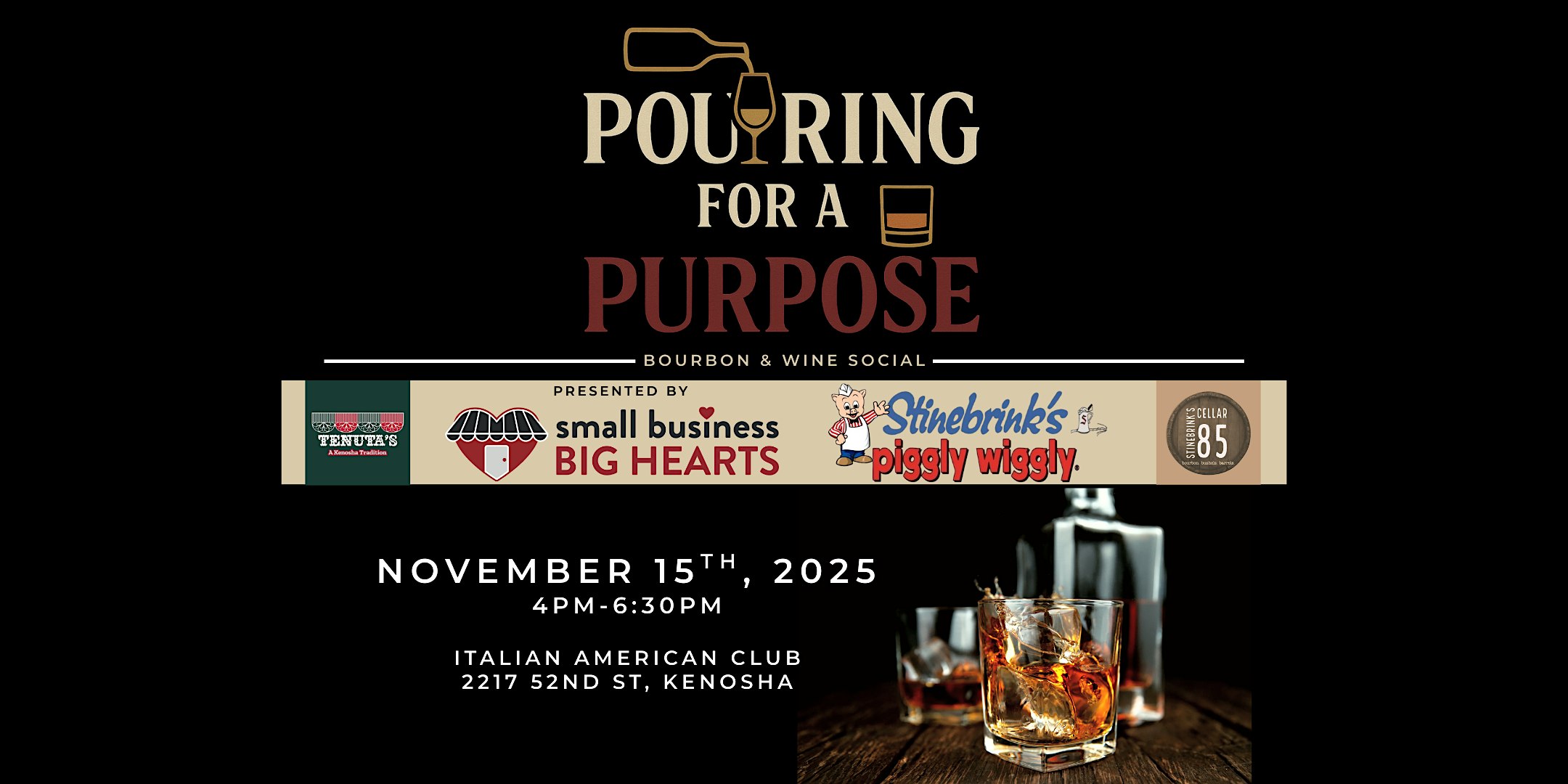 POURING FOR A PURPOSE at Italian American Society – Kenosha, WI
