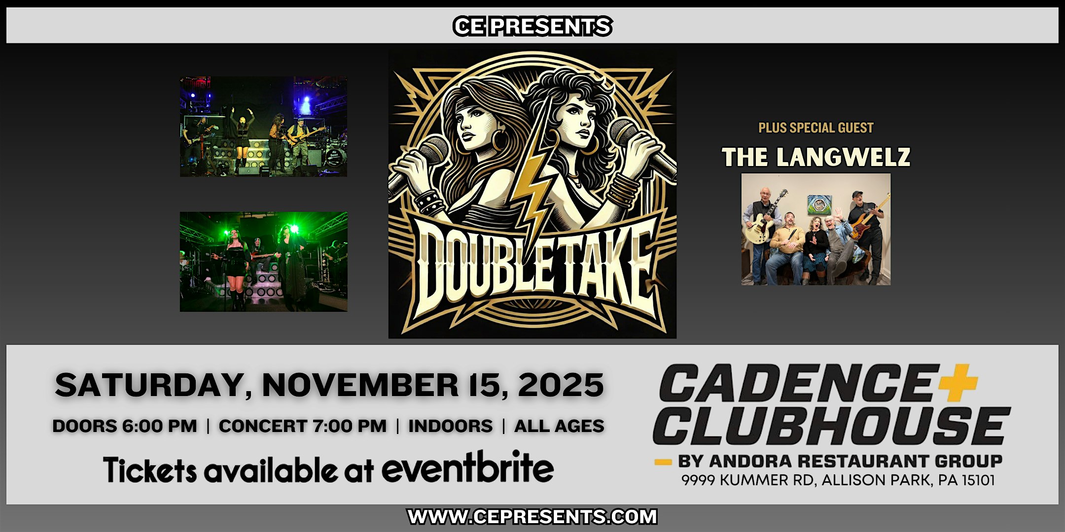 The Double Take Band at Cadence Clubhouse – Allison Park, PA