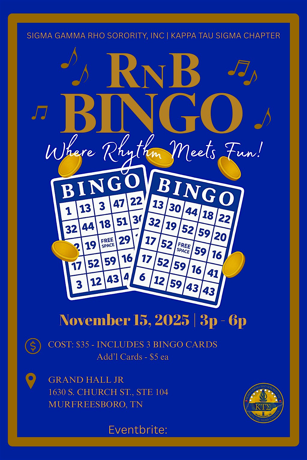 RnB Bingo at The Grand Hall Jr – Murfreesboro, TN