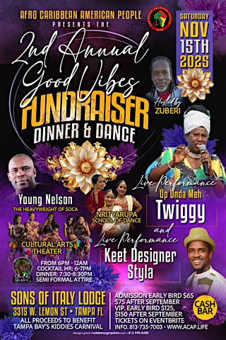 Good Vibes Dinner & Dance at Sons of Italy Lodge – Tampa, FL