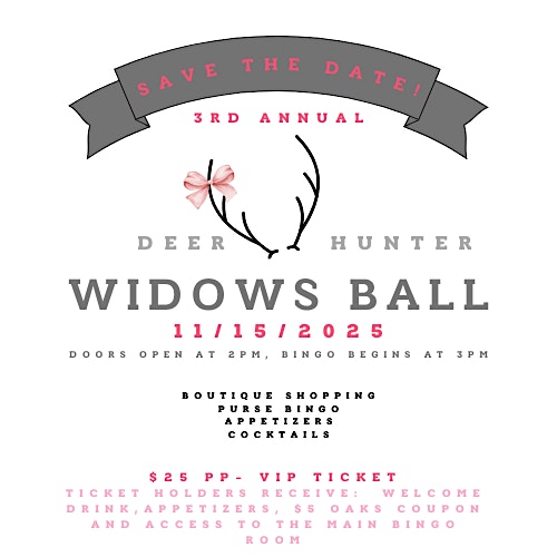 PURSE BINGO – Deer Hunter Widows Ball at Majestic Oaks Golf Club – Ham Lake, MN