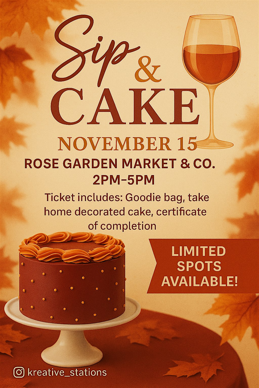 Sip & Cake at Rose Garden Market & Co. – Little Rock, AR