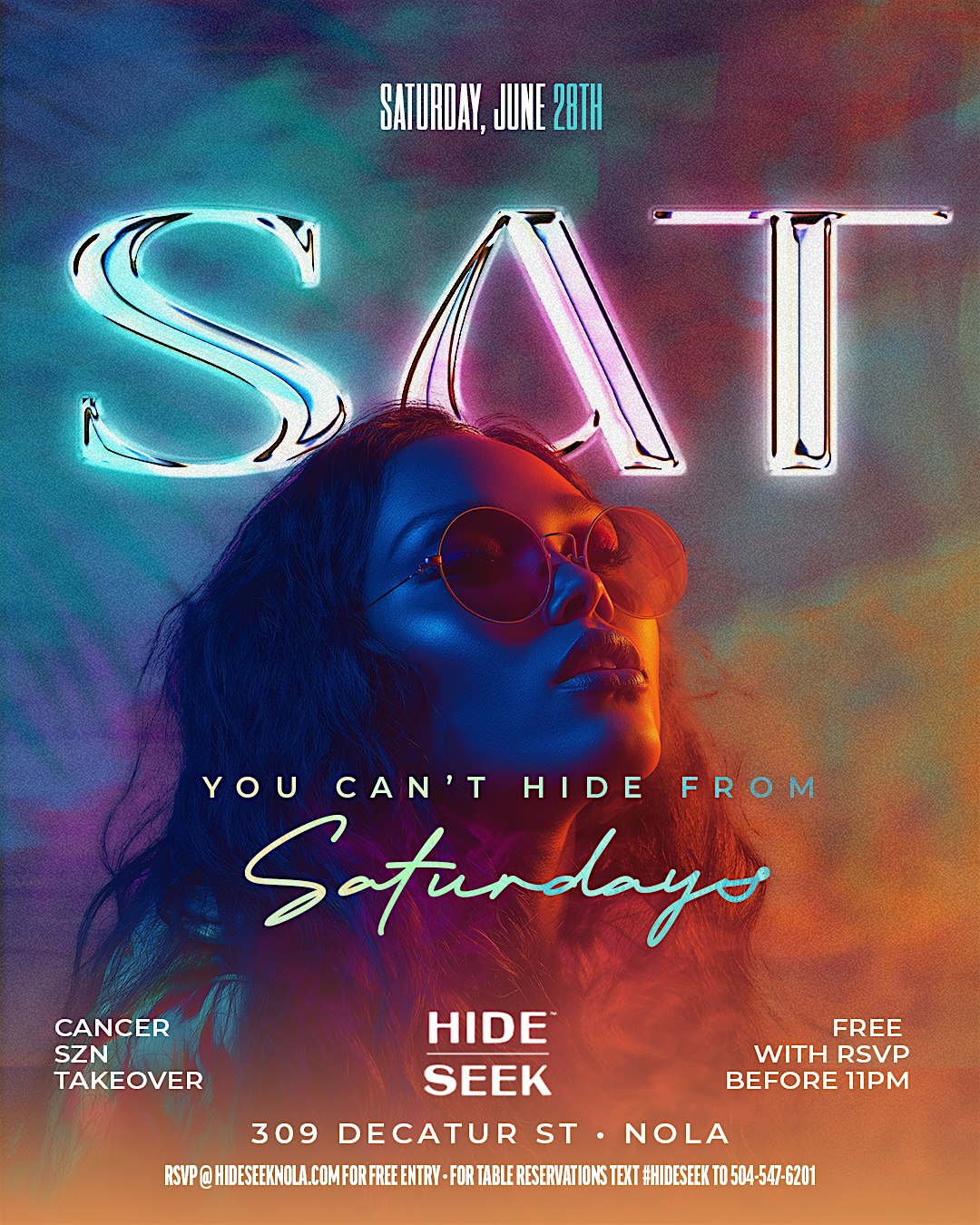 You Can’t Hide From… SATURDAYS @ Hide/Seek at HIDE/SEEK – New Orleans, LA