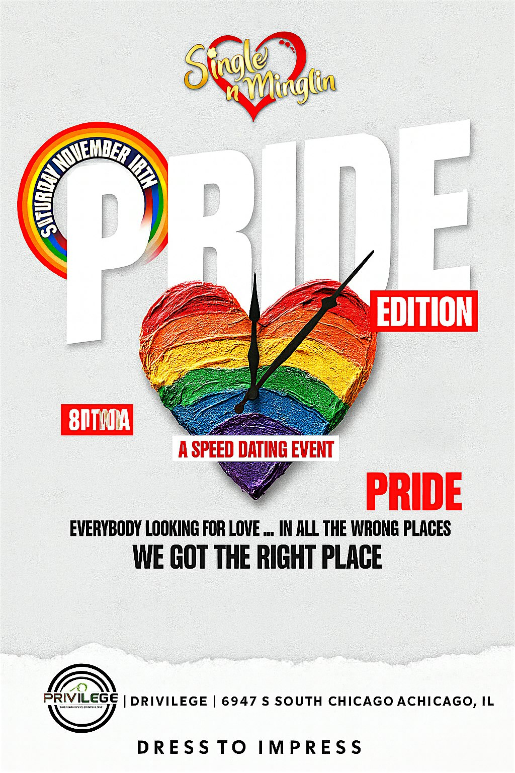 Single N Minglin “Speed Dating” PRIDE Edition at 6947 S South Chicago Ave – Chicago, IL