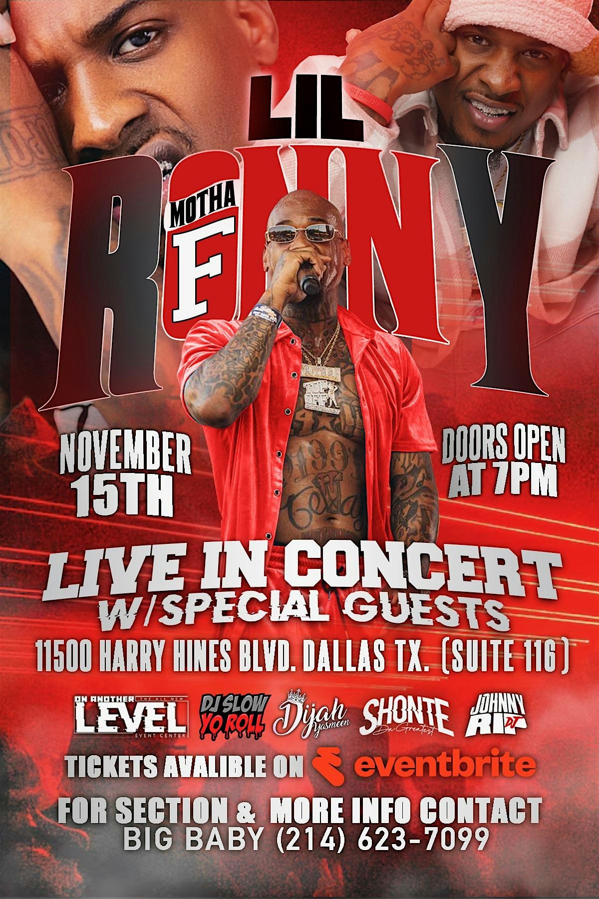 LIL RONNY MF CONCERT at 11500 Harry Hines Blvd ste 116 – Dallas, TX