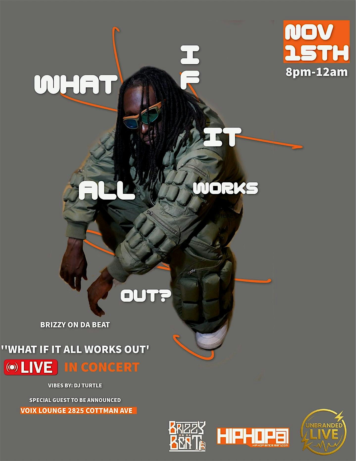 Brizzy On Da Beat “What If It All Works Out?” Live In Concert at VOIX Karaoke – Philadelphia, PA